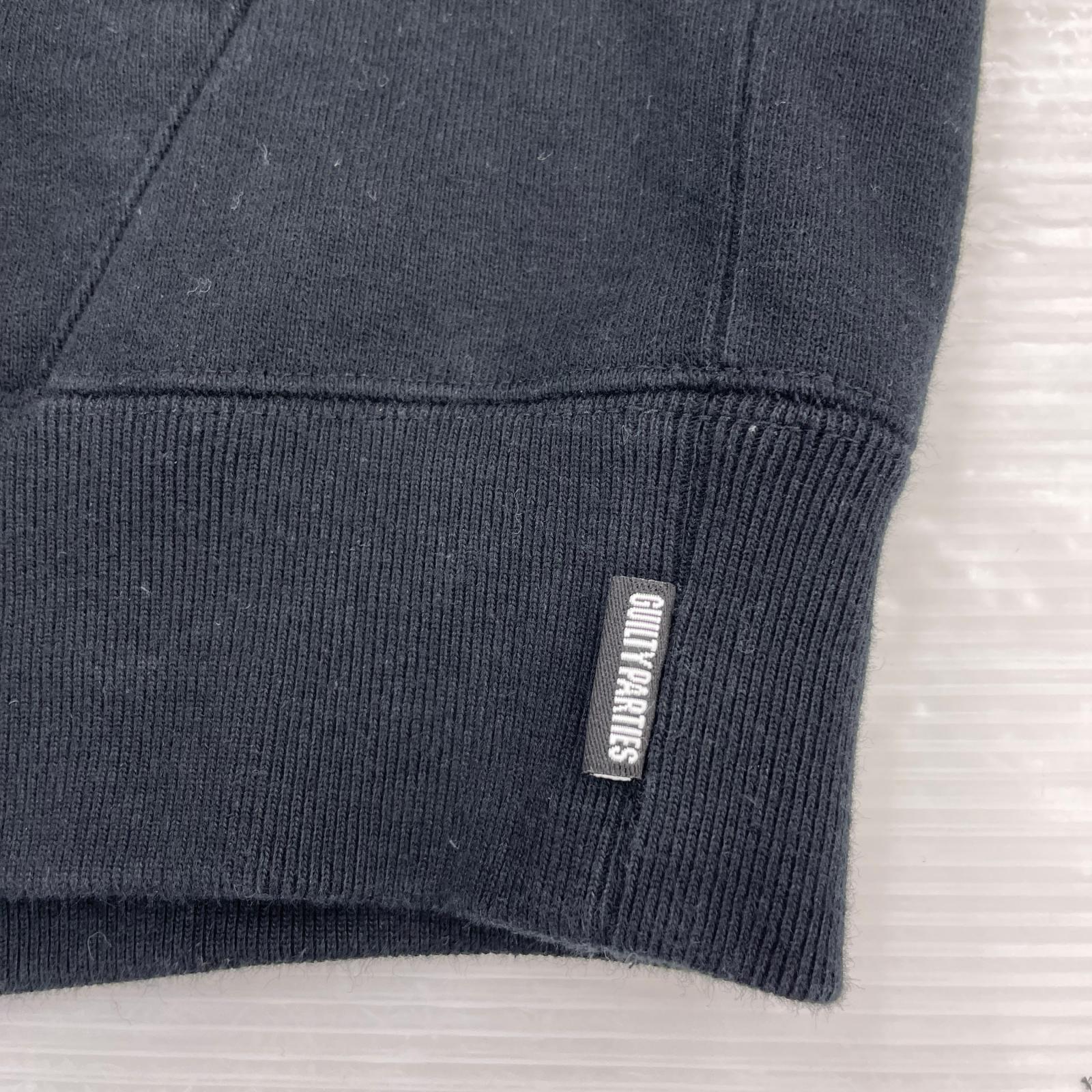パーカー 刺繍 バックアーチロゴ S 黒 S ブラック