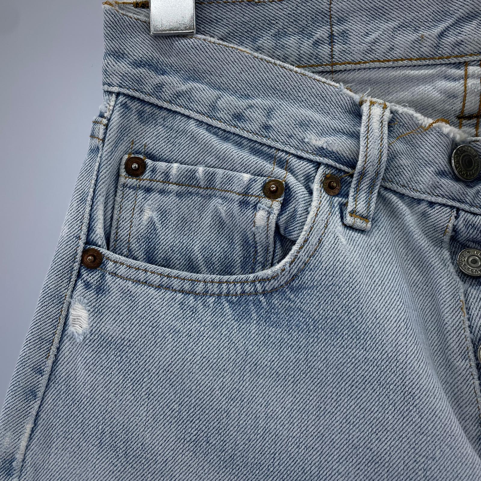 デニムパンツ 70s 501 66後期 ボタン裏6 実寸W27 ブルー