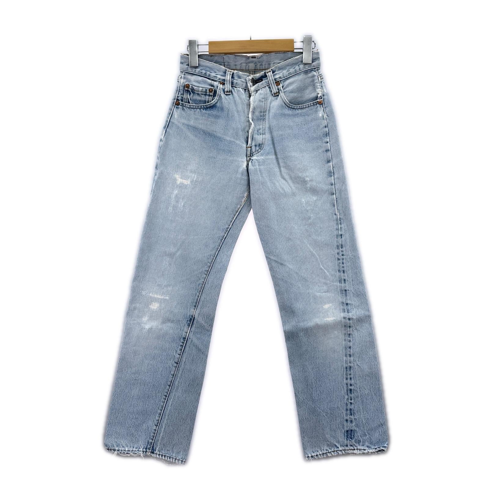デニムパンツ 70s 501 66後期 ボタン裏6 実寸Ｗ27 ブルー