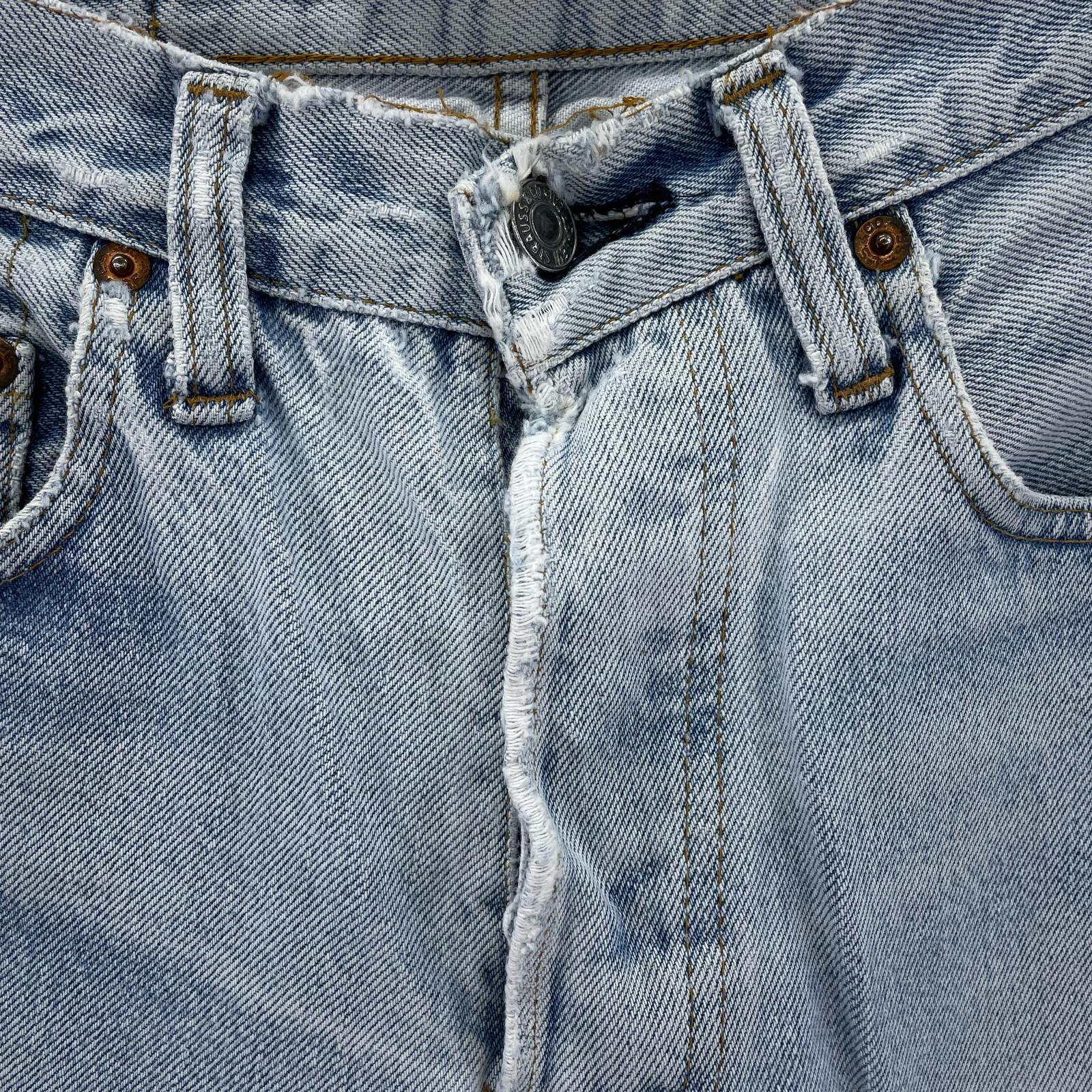 デニムパンツ 70s 501 66後期 ボタン裏6 実寸Ｗ27 ブルー