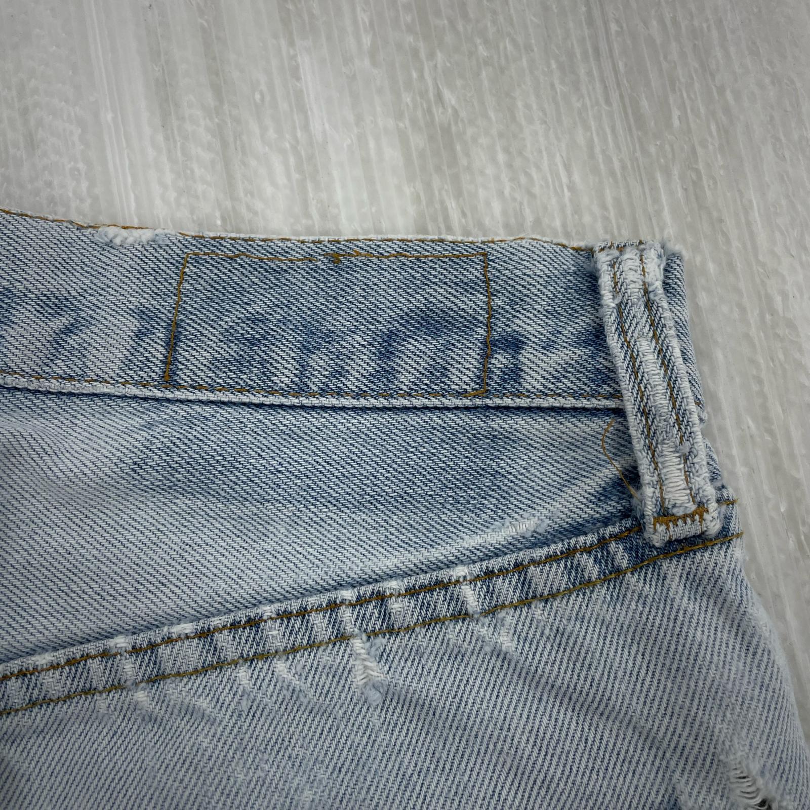 デニムパンツ 70s 501 66後期 ボタン裏6 実寸Ｗ27 ブルー
