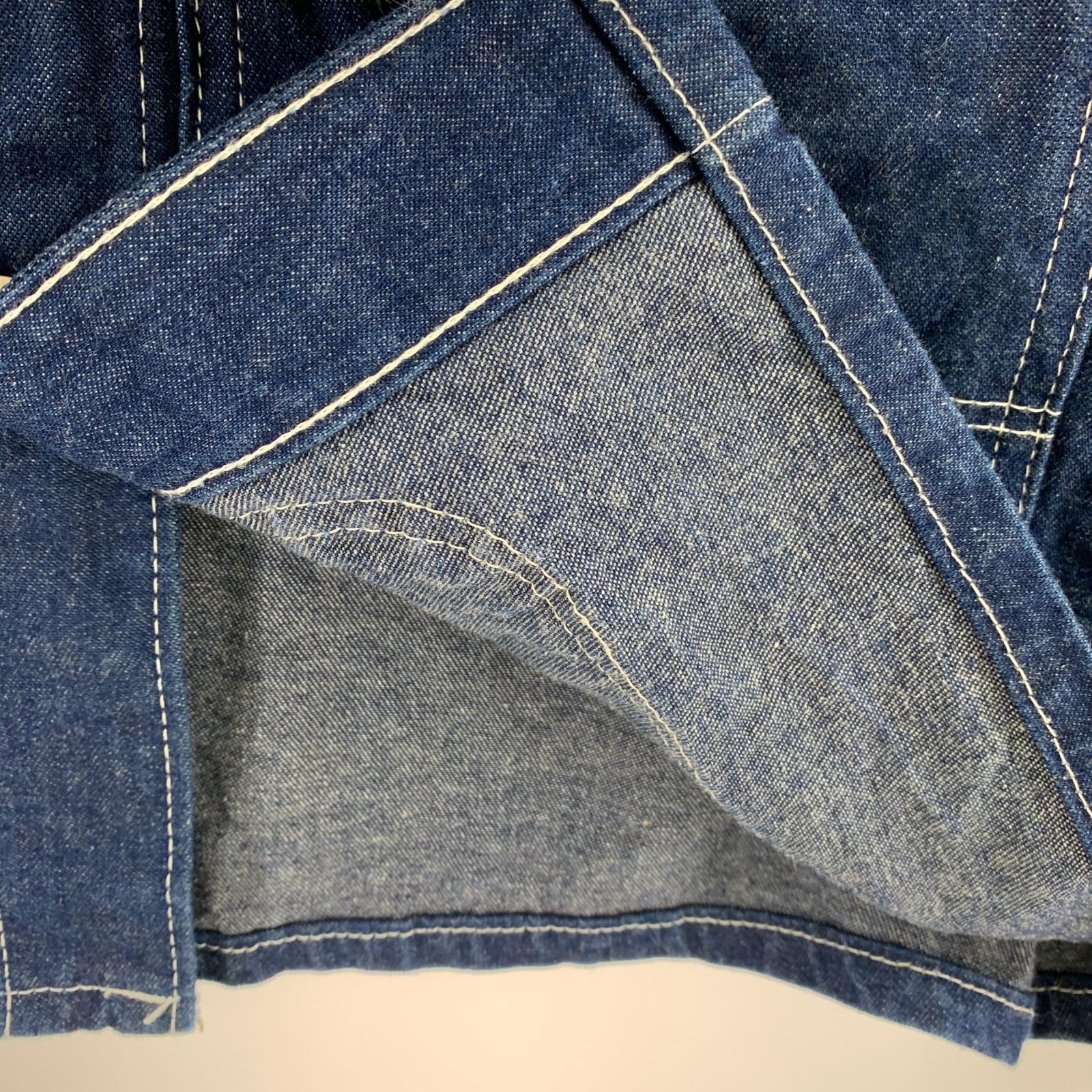 デニムジャケット USA製 カバーオール S 青 S