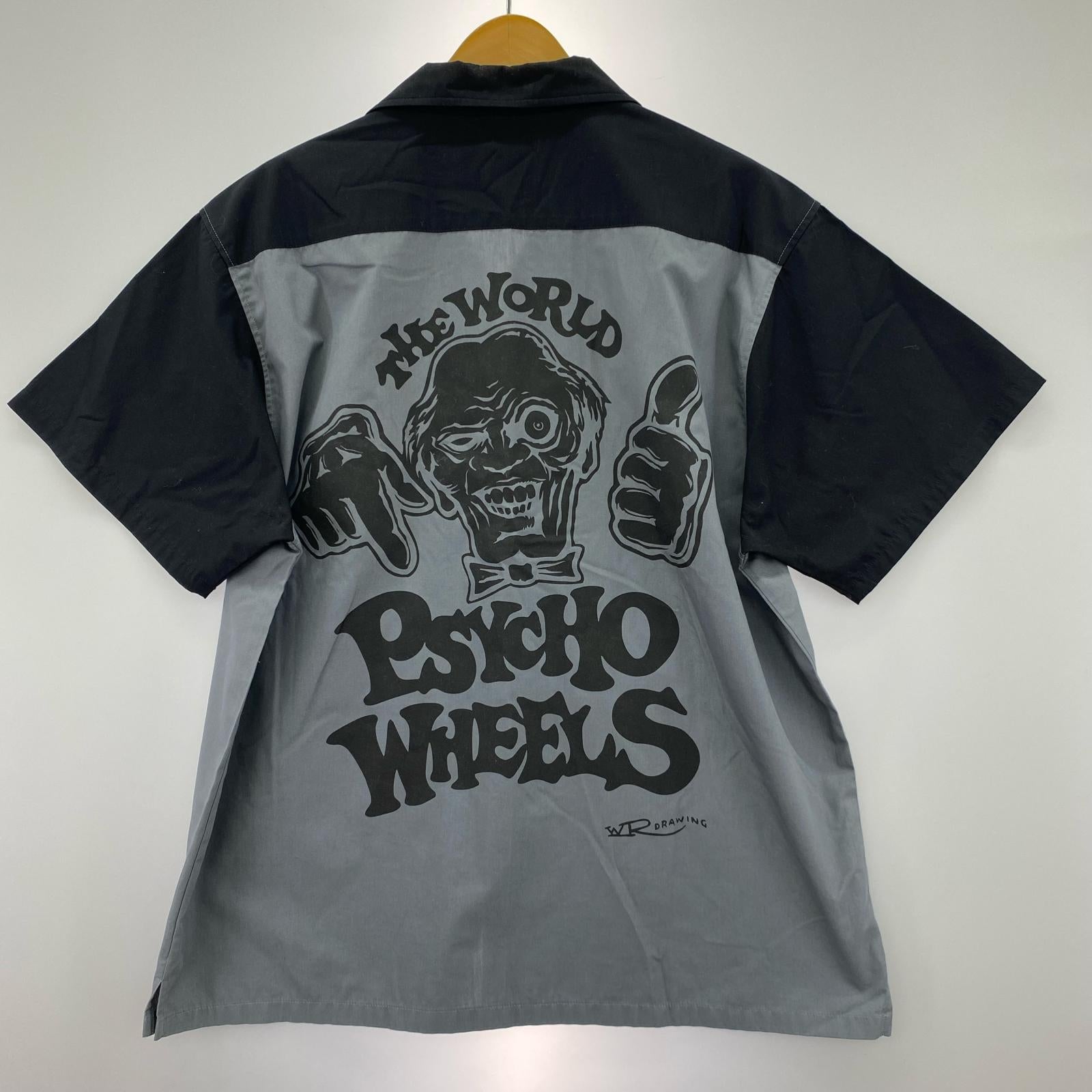 半袖シャツ ボーリングシャツ グレー L グレー
