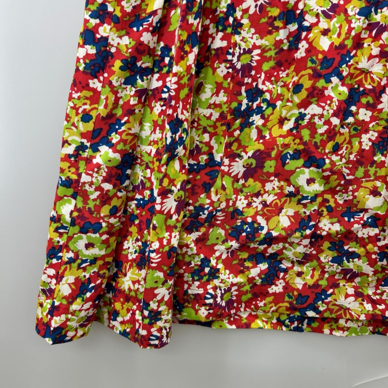 ワンピース 花柄 ﾐﾓﾚ丈ﾜﾝﾋﾟｰｽ (34) 34 レッド