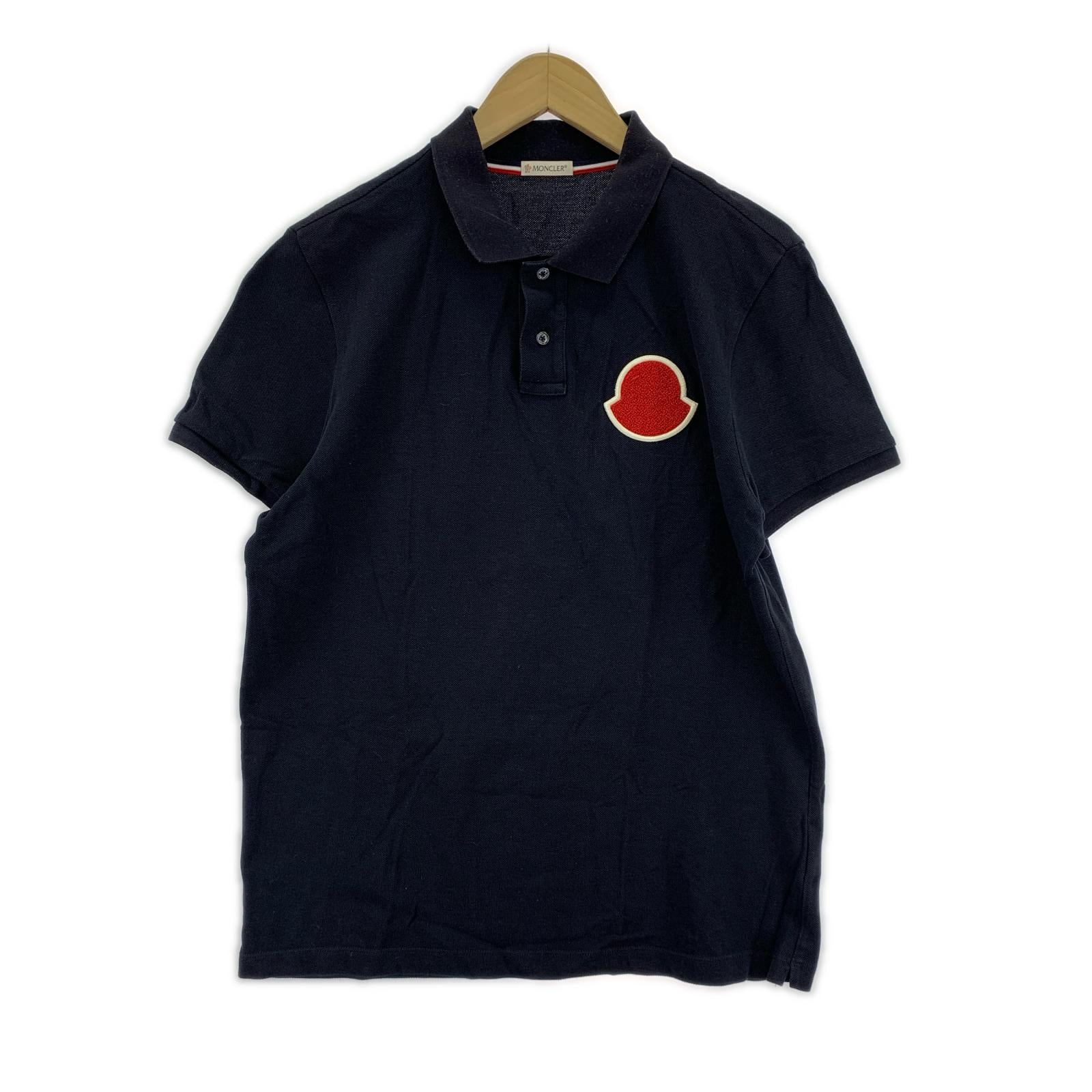 ポロシャツ デカワッペン L ネイビー L