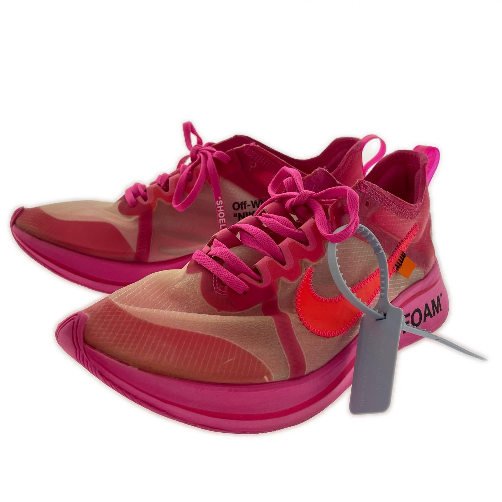 スニーカー ×Off-White Zoom Fly Pink 28.0cm 28cm (US10 UK9 1/2 EU46) ピンク