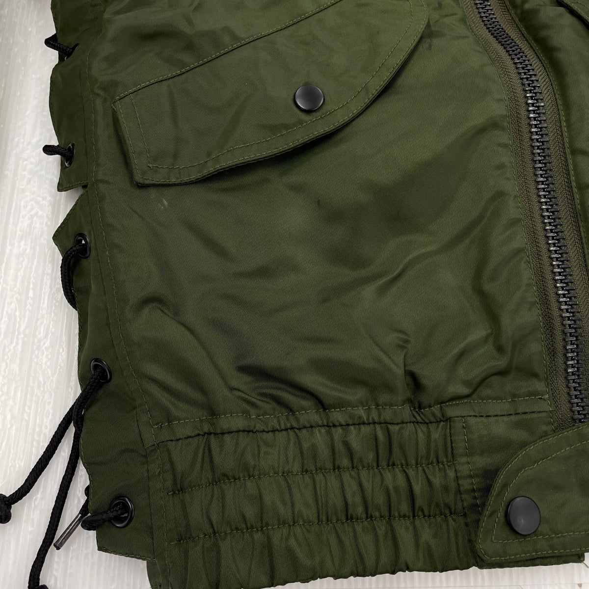 ジャケット KADOYA ﾅｲﾛﾝ ﾊﾞｲｸｼﾞｬｹｯﾄ ｶｰｷ（L） L グリーン