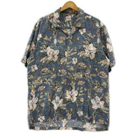 半袖シャツ Papas ﾚｰﾖﾝｱﾛﾊｼｬﾂ 青 (L) L ブルー