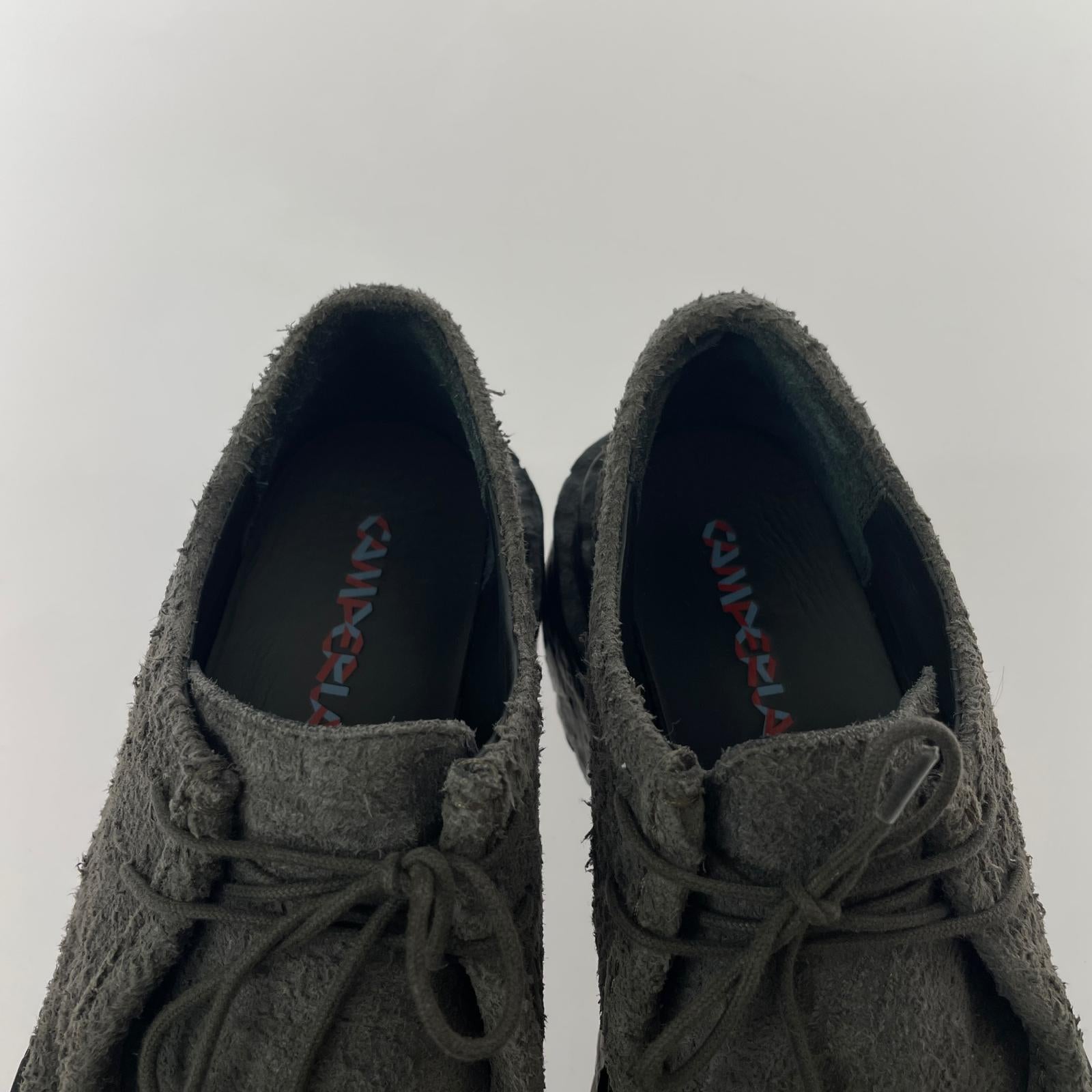 スニーカー CAMPER Lab Vamonos Gray Leather Lace-Up ｓｈｏｅｓ 42 グレー ブラック