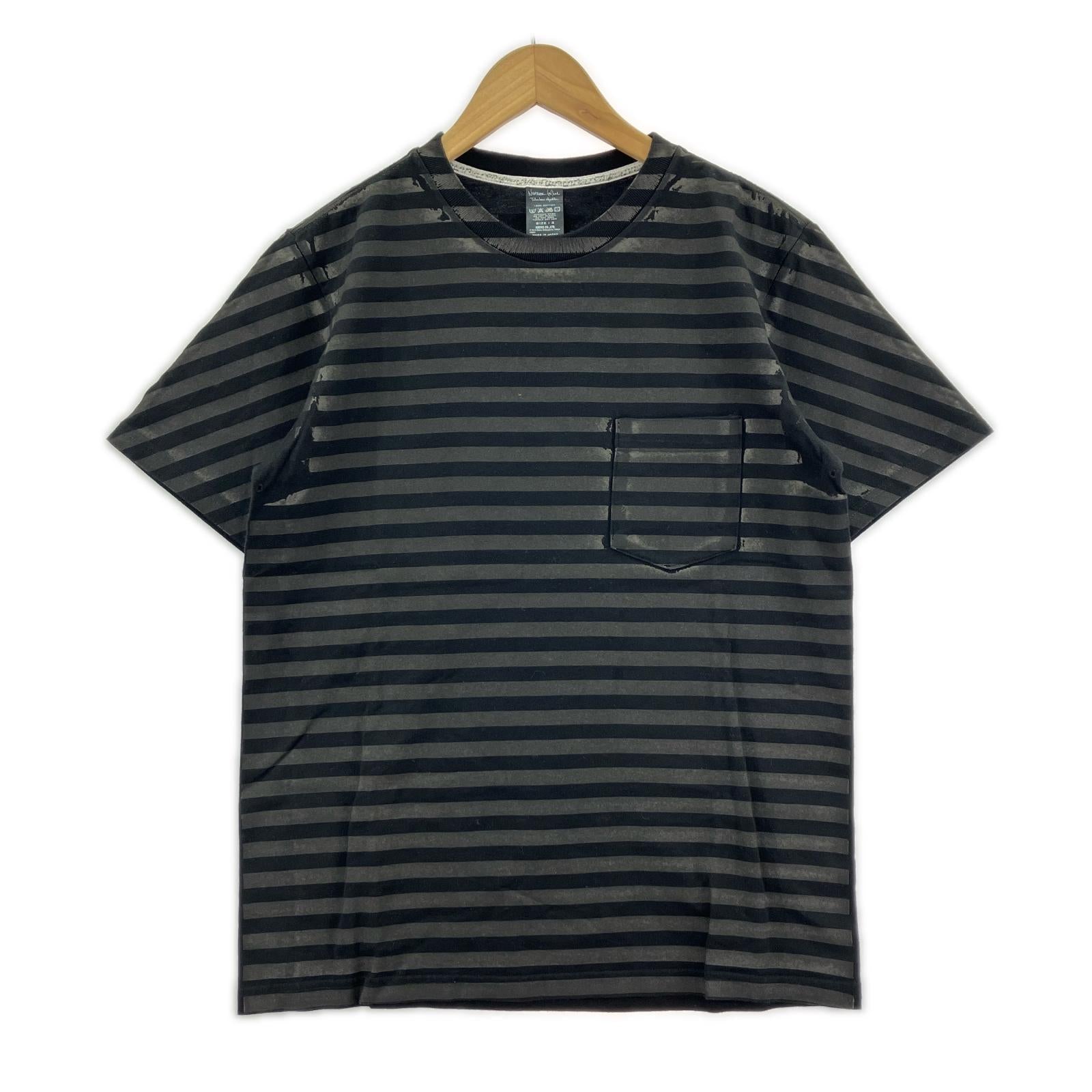 半袖Ｔシャツ NUMBER (N)INE 09AW A CLOSED FEELING期 ボーダーポケットTee 3 ブラック 3