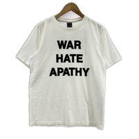 半袖Ｔシャツ NUMBER (N)INE 09AW A CLOSED FEELING期 WAR HATE APATHY プリントTee 3 ホワイト 3 ホワイト