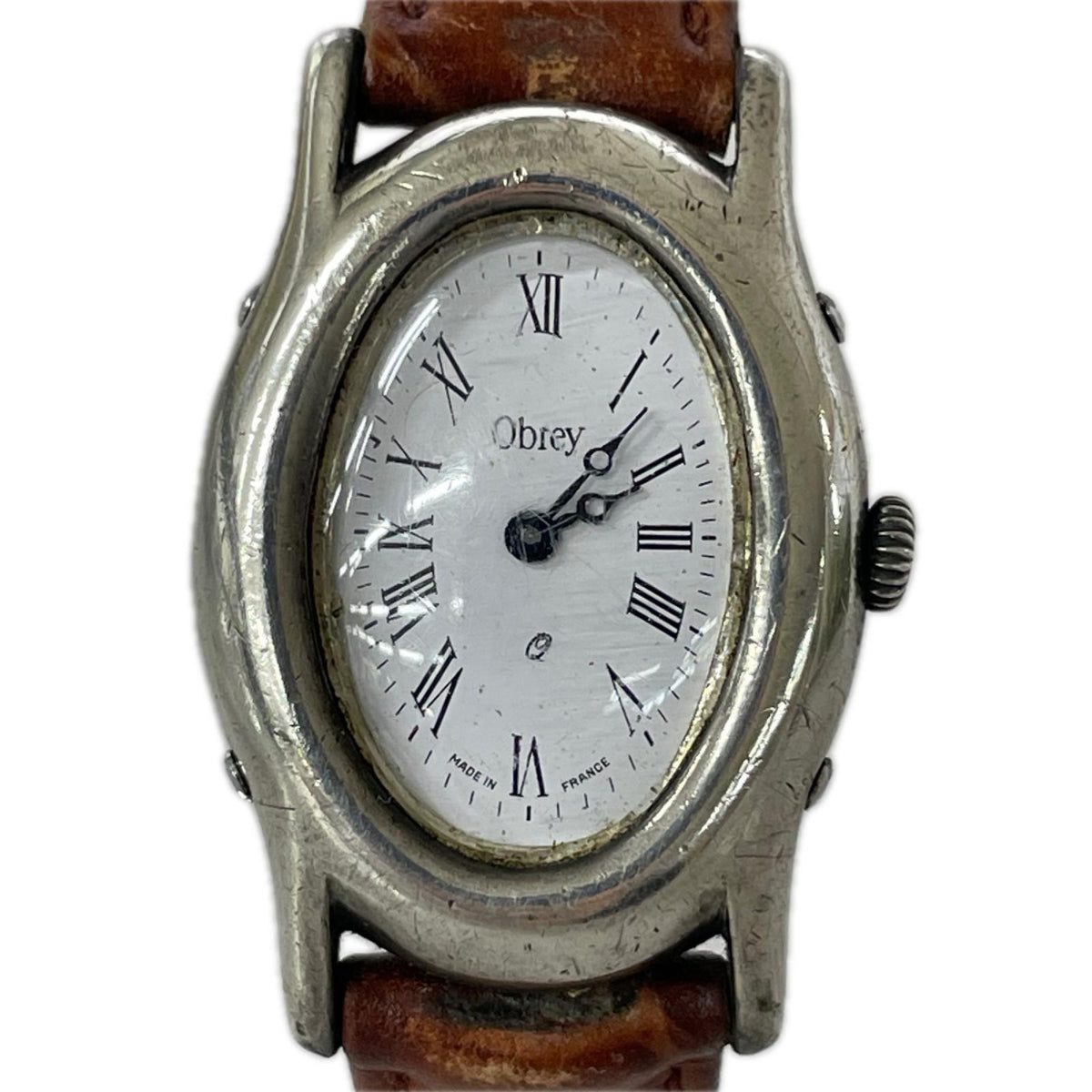 腕時計 Obrey Paris SOLID SILVER ｵｰﾊﾞﾙ 銀無垢 ホワイト