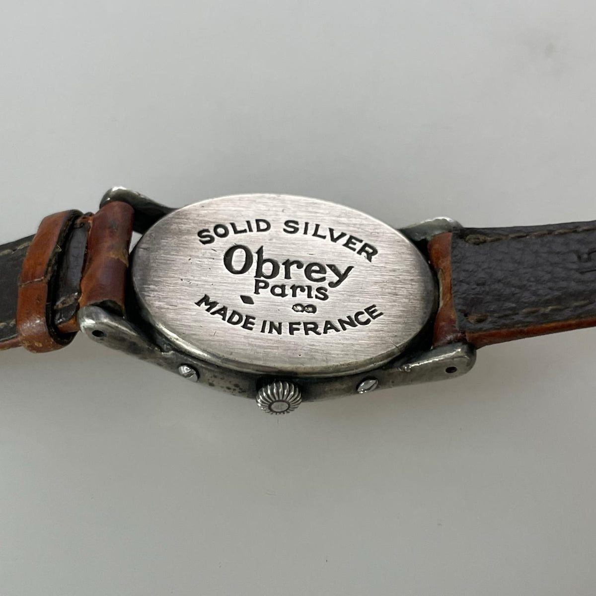 腕時計 Obrey Paris SOLID SILVER ｵｰﾊﾞﾙ 銀無垢 ホワイト