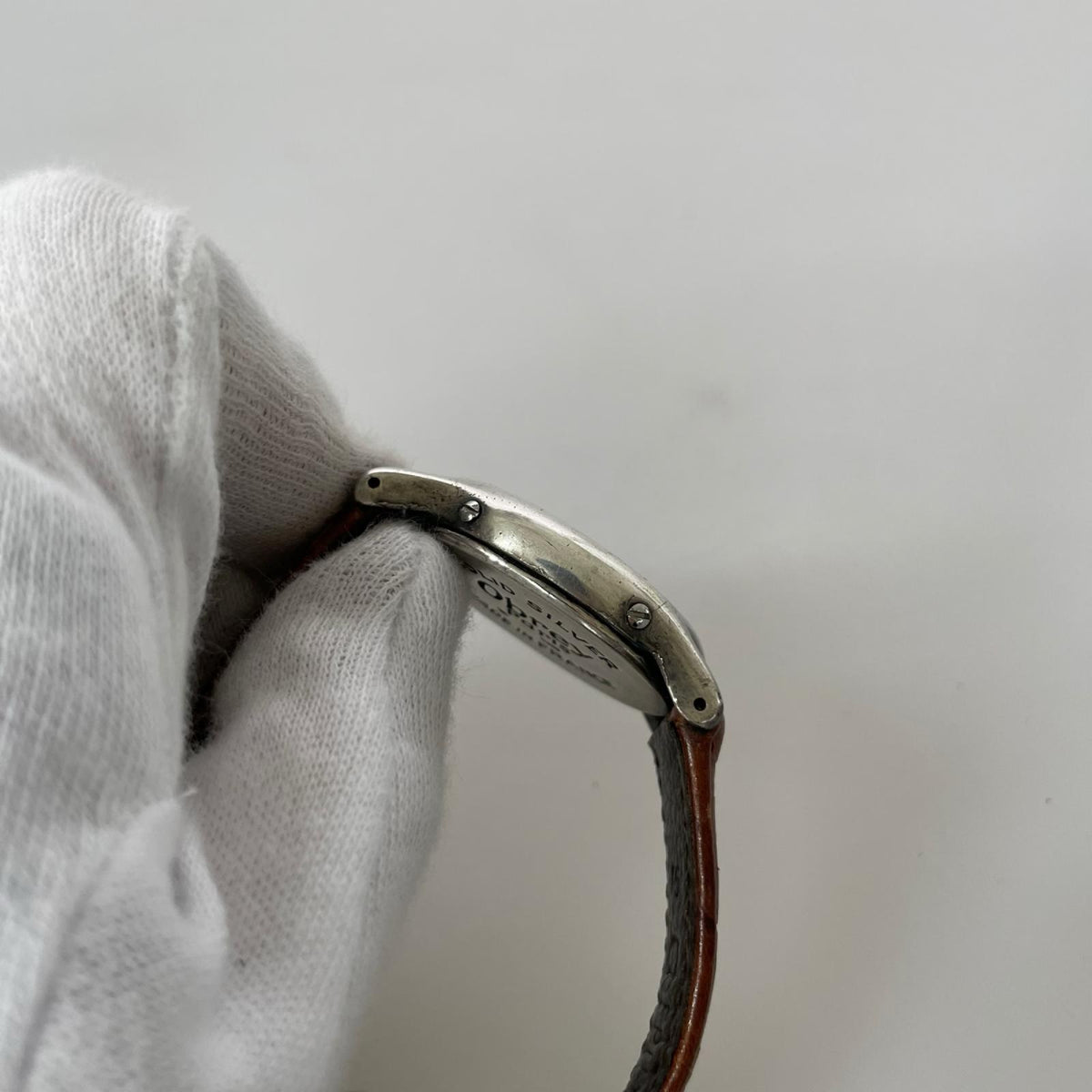 腕時計 Obrey Paris SOLID SILVER ｵｰﾊﾞﾙ 銀無垢 ホワイト