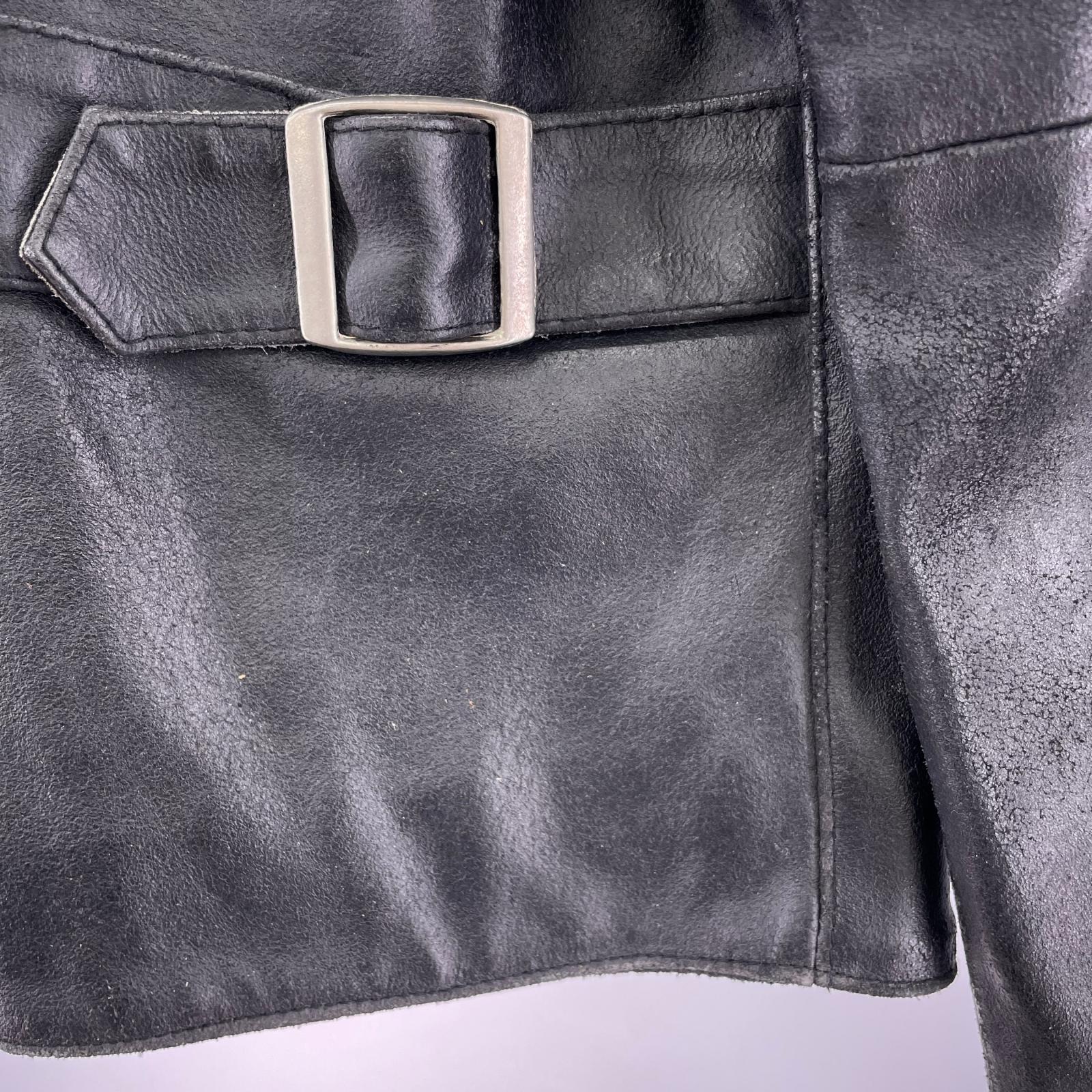 レザージャケット 00s GAP BLUE JEANS レザースポーツジャケット 黒 (L) L ブラック