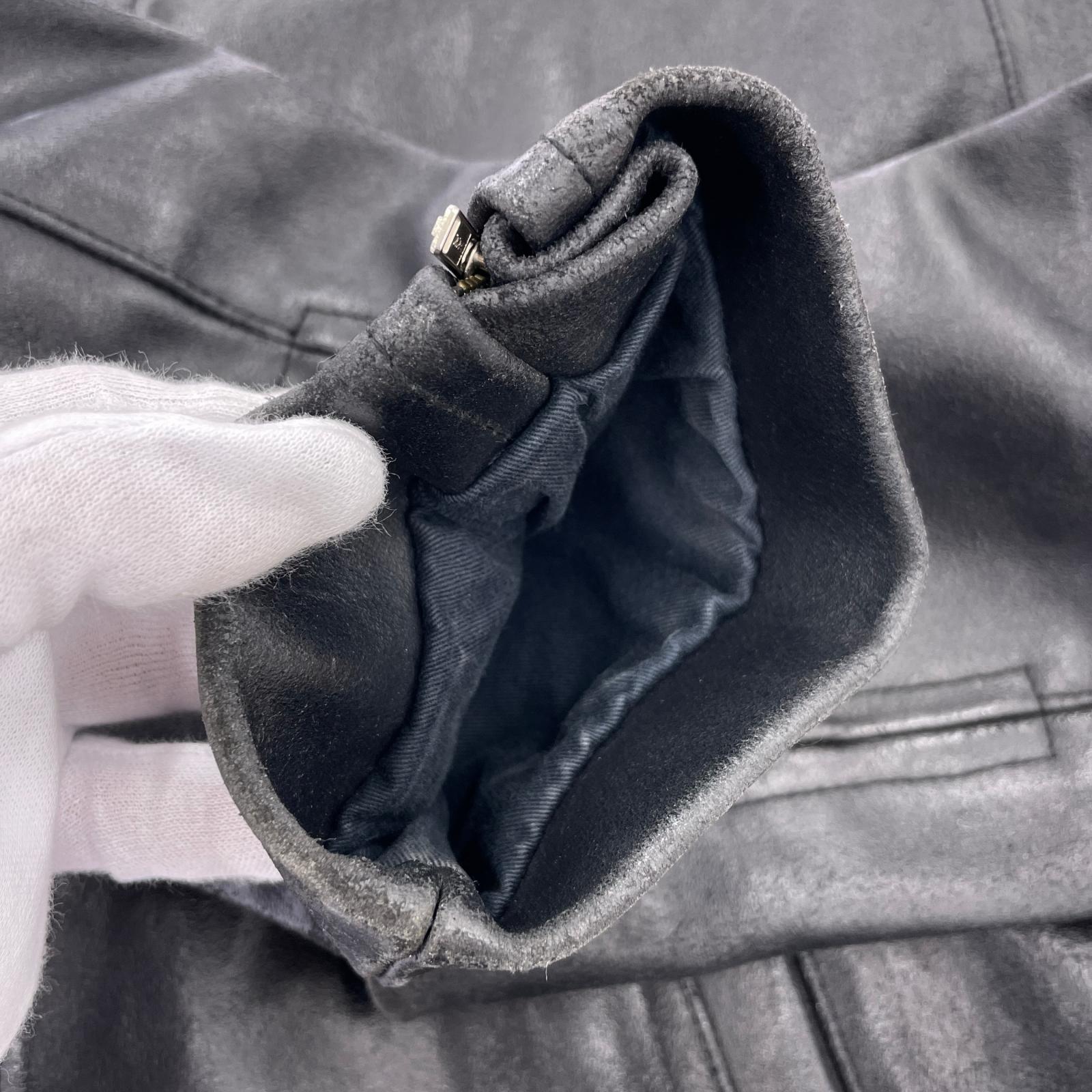 レザージャケット 00s GAP BLUE JEANS レザースポーツジャケット 黒 (L) L ブラック