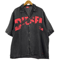 半袖シャツ CHARLES-D-POP 加工ｼｬﾂ (L) L ブラック