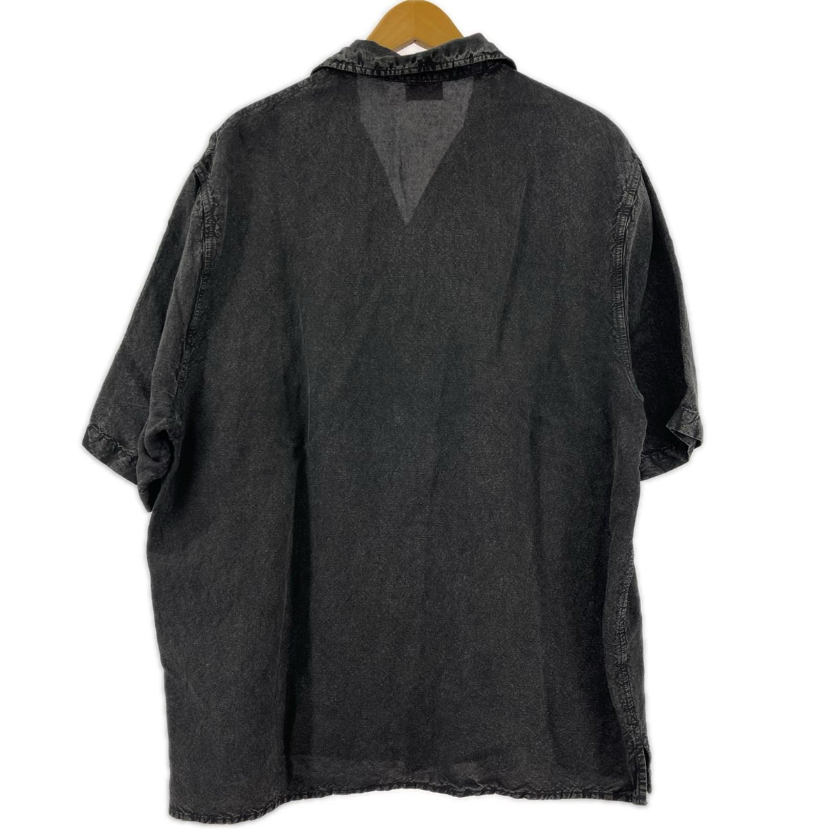 半袖シャツ CHARLES-D-POP 加工ｼｬﾂ (L) L ブラック