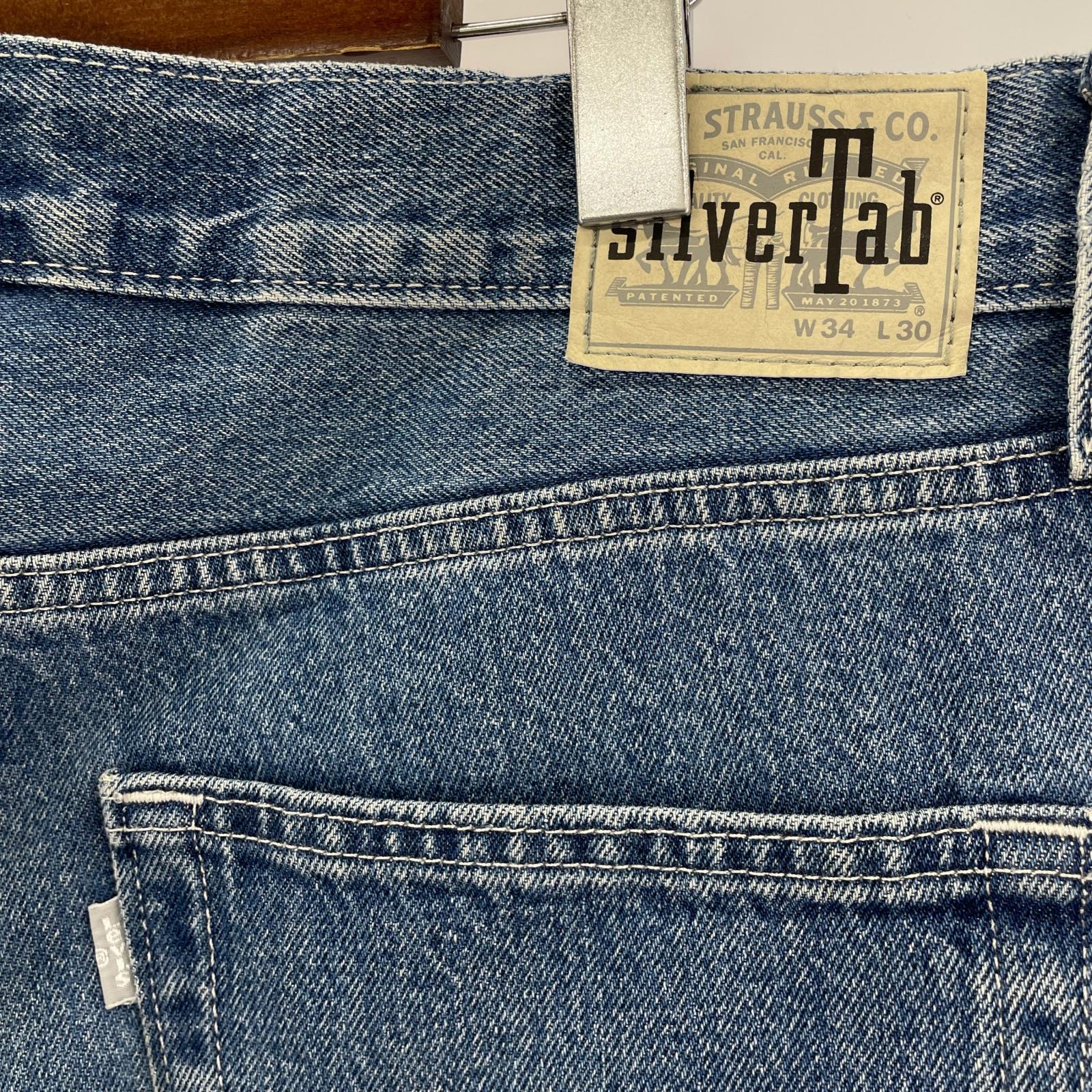 デニムパンツ Levi's Silver Tab カーゴパンツ PC9-A5666-0000 (W34) 34 ブルー