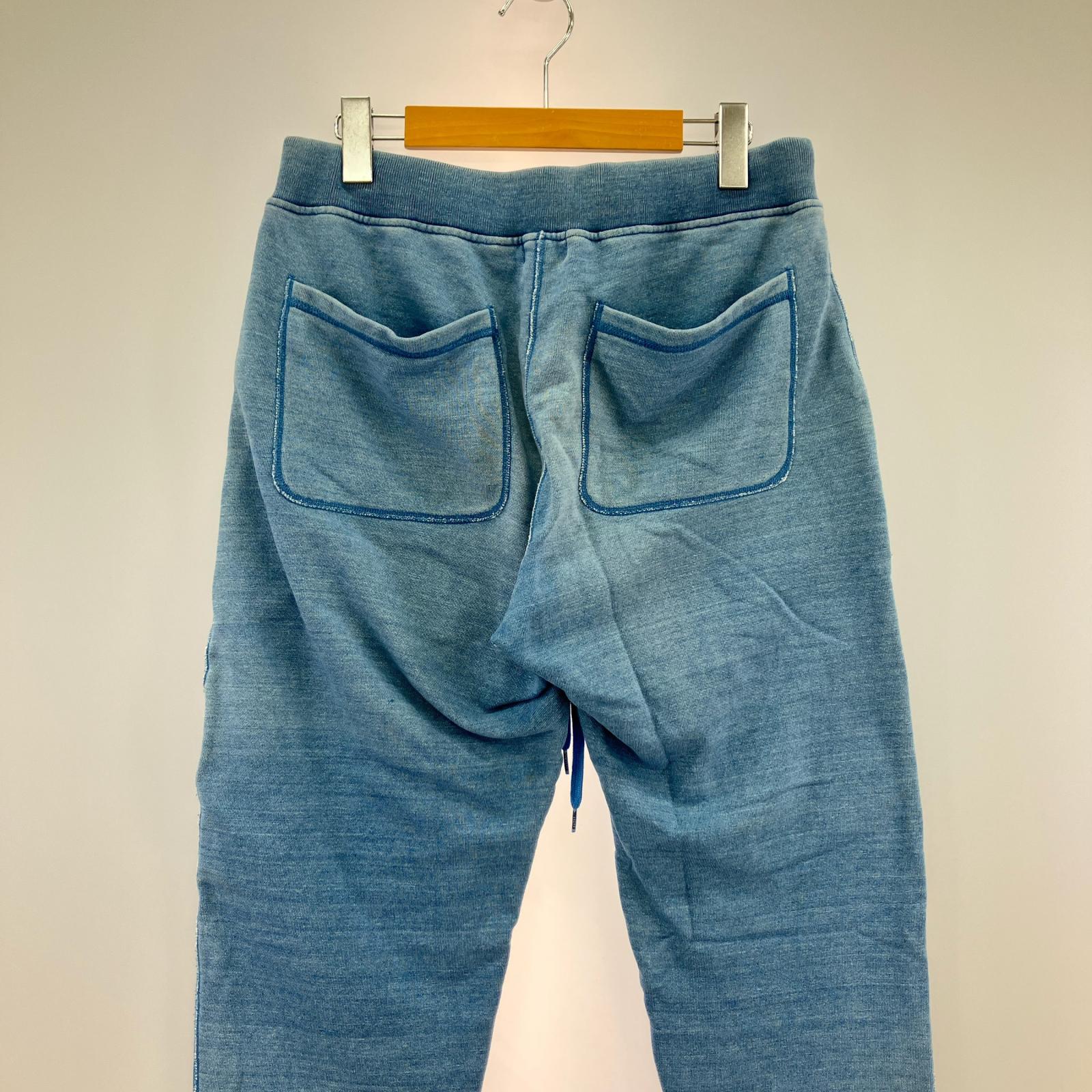パンツ ダメージスウェットパンツ S ブルー