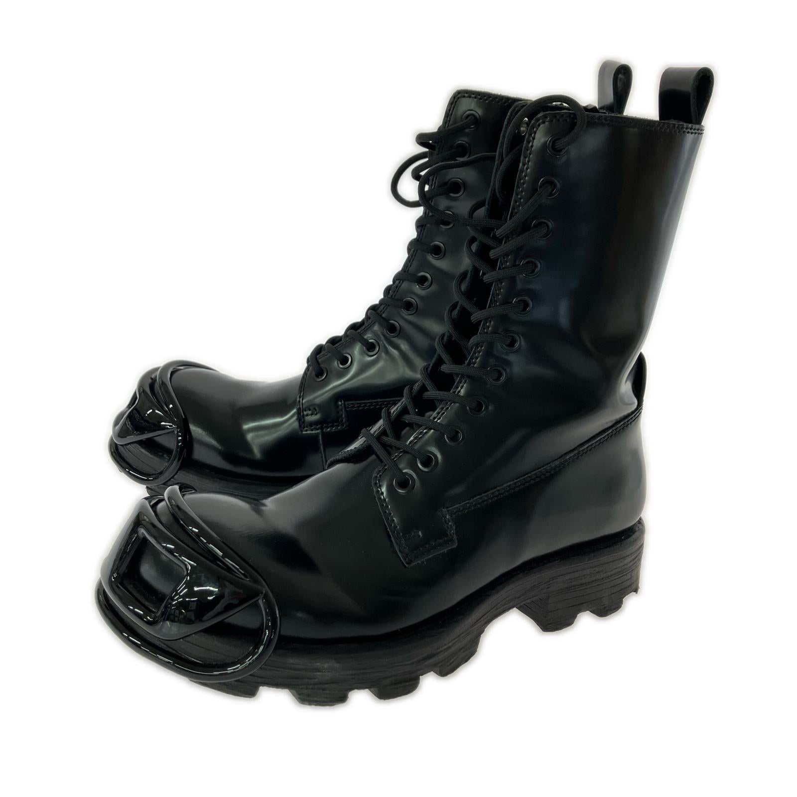 ブーツ DIESEL D-HAMMER BT D レースアップブーツ 41 黒 26.5cm (US8 1/2 UK8 EU43) ブラック