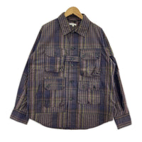 長袖シャツ Engineered Garments チェック エクスプローラーシャツジャケット S 紺 S