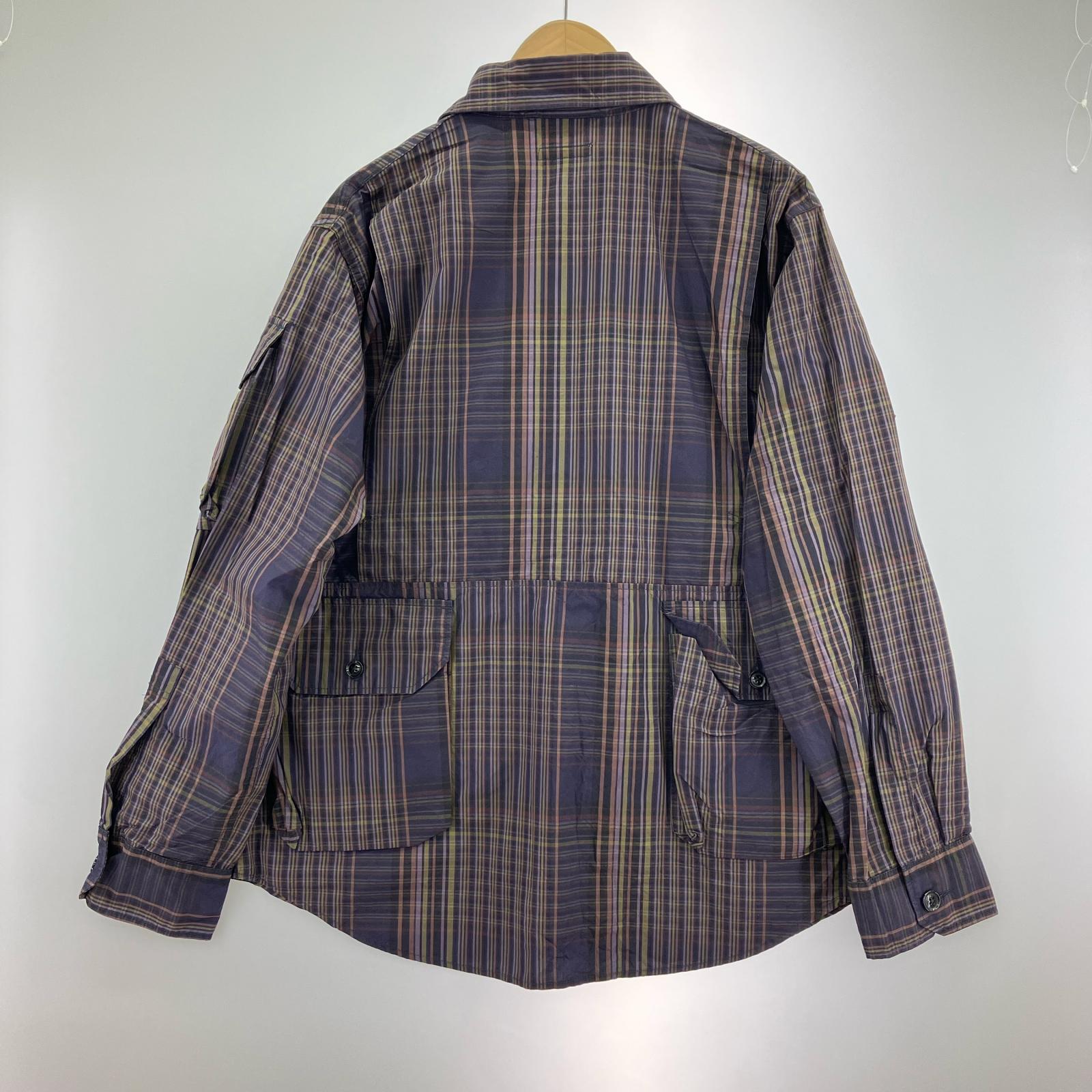 長袖シャツ Engineered Garments チェック エクスプローラーシャツジャケット S 紺 S