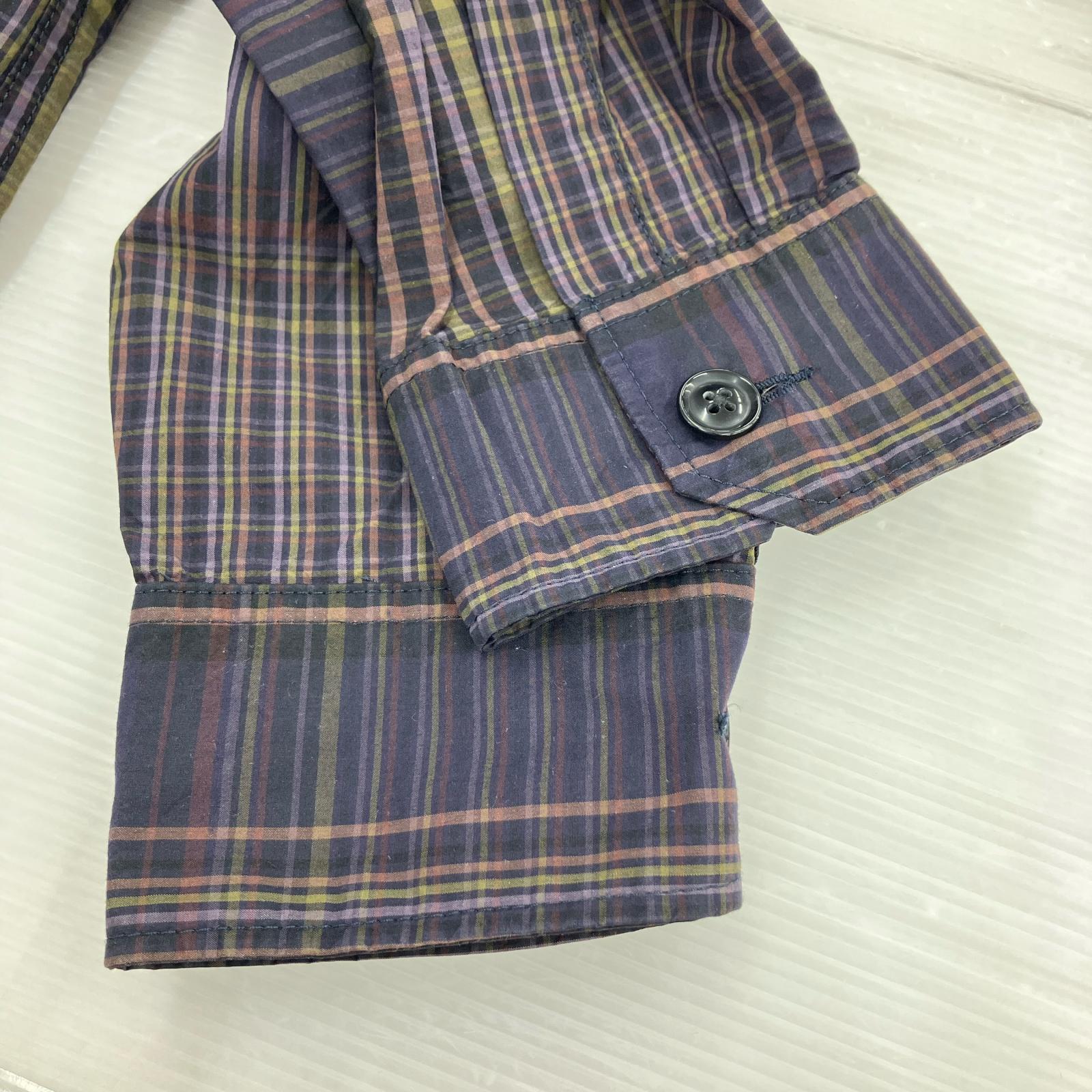 長袖シャツ Engineered Garments チェック エクスプローラーシャツジャケット S 紺 S