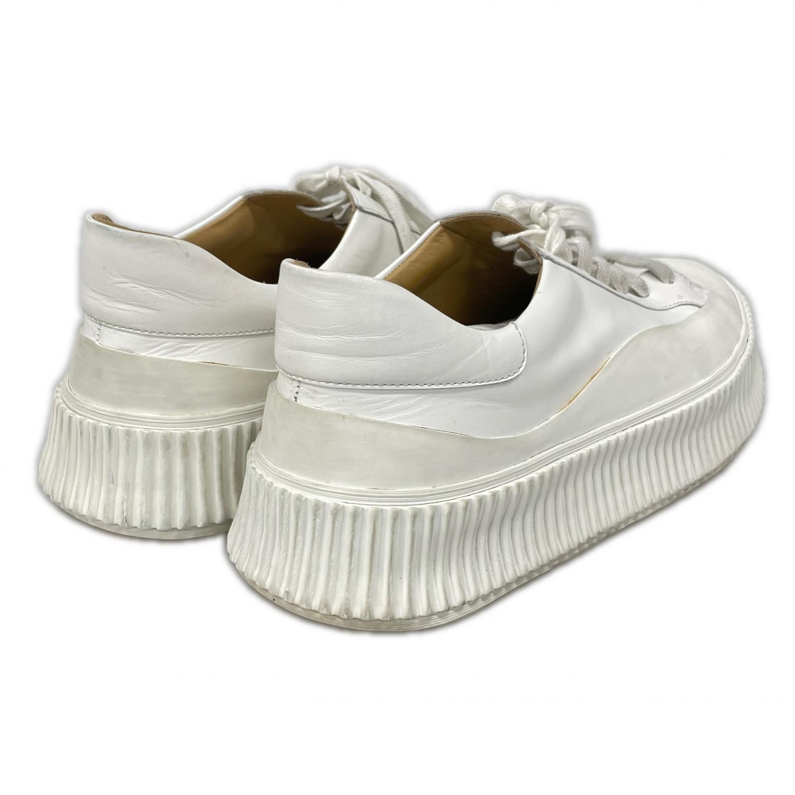 スニーカー JIL SANDER プラットフォームスニーカー 41 白 41 ホワイト