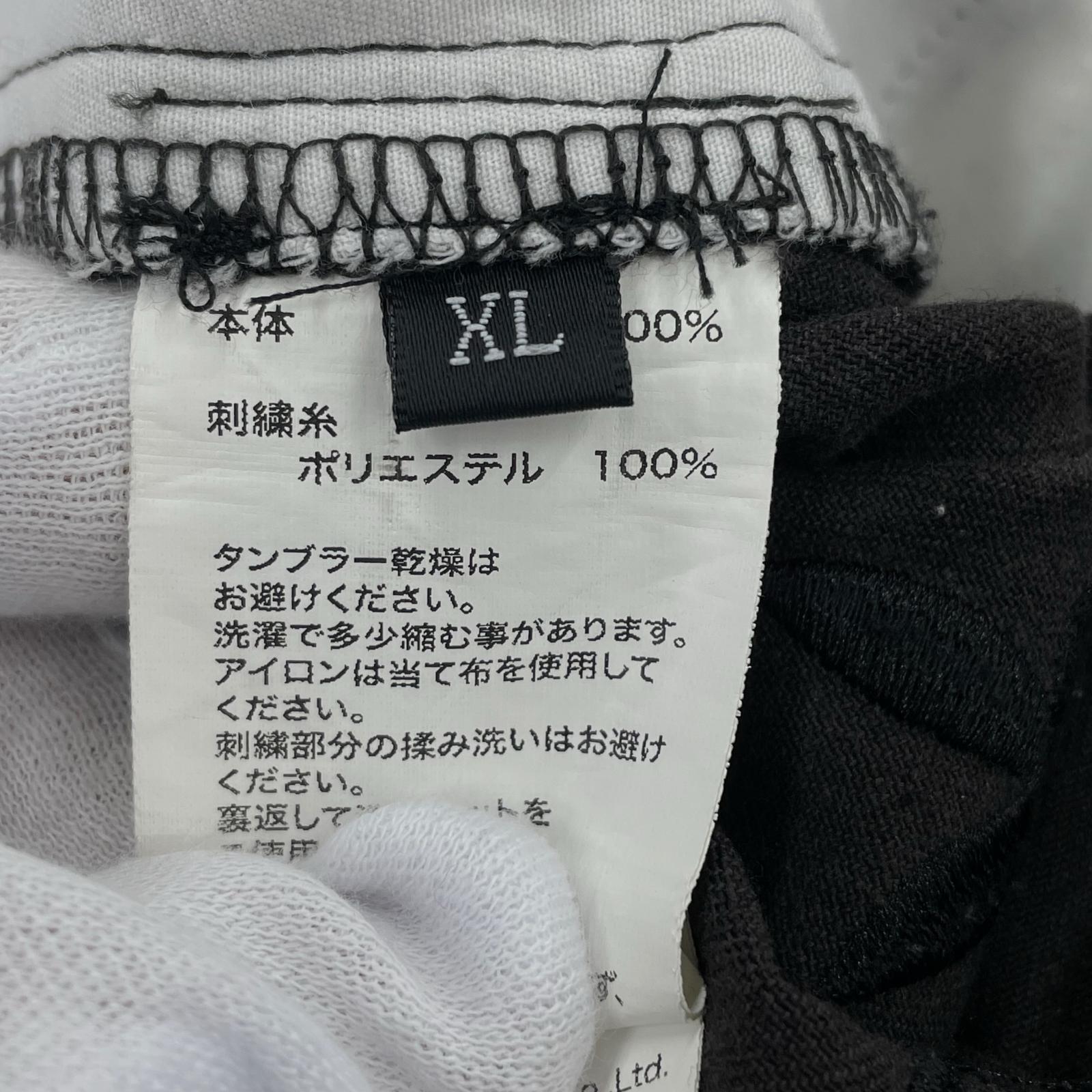 デニムパンツ supplier/クロスパッチ/チェーン付き/デニム/黒系 ブラック