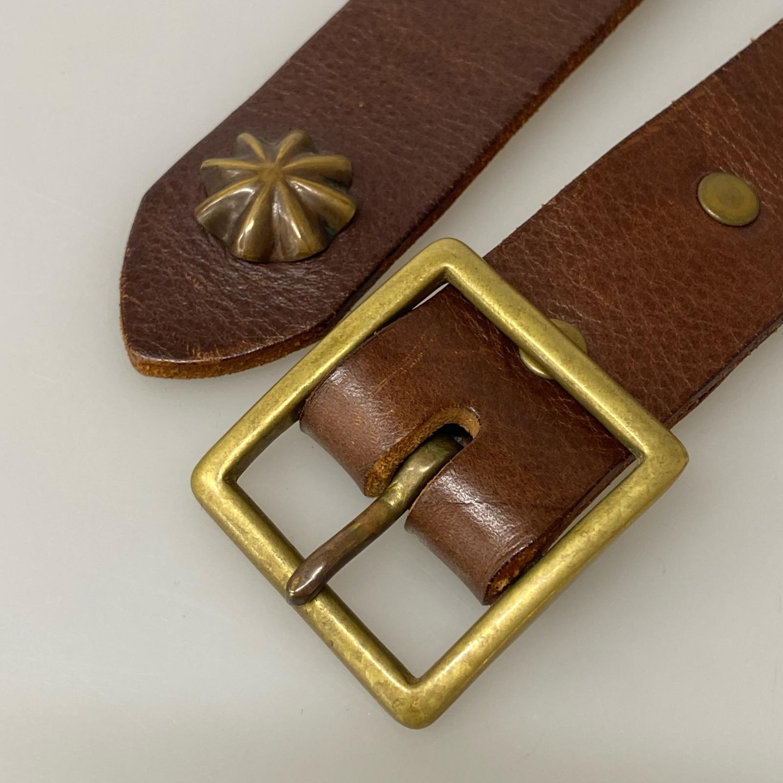 その他アクセサリー BUTTON WORKS ベルトエンドコンチョ ベルト ブラウン