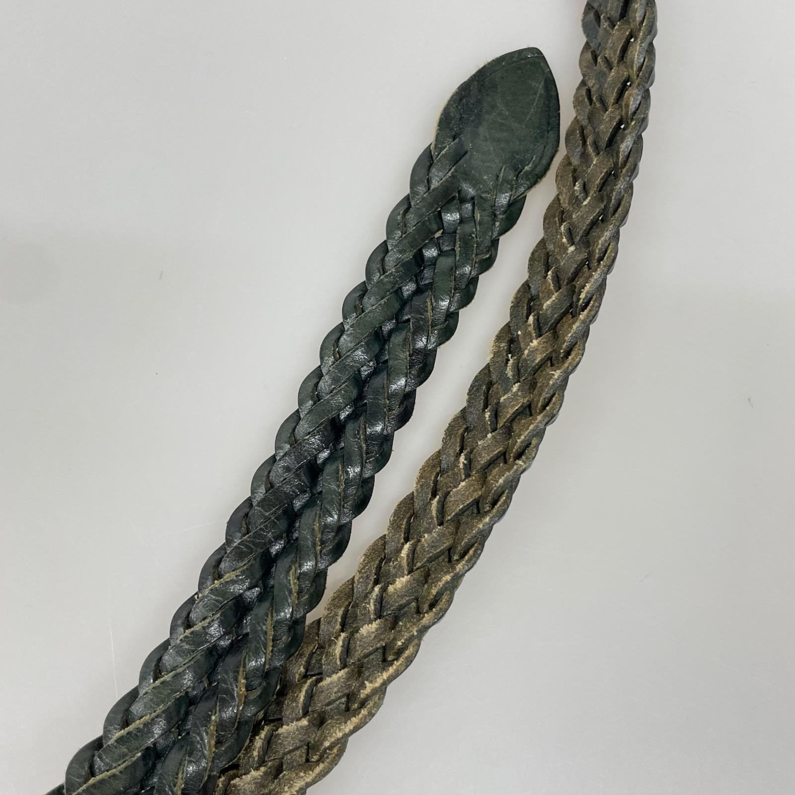 その他アクセサリー メッシュレザーベルト 緑 グリーン