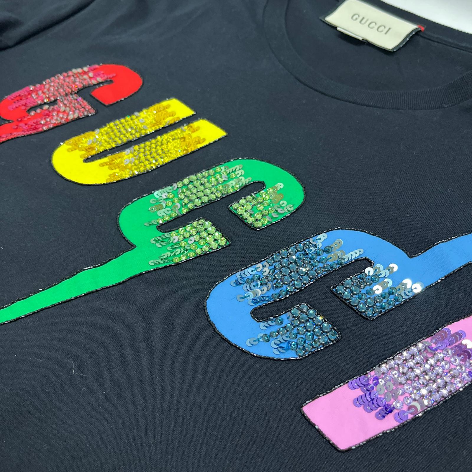 GUCCI スパンコール 黒 (S)