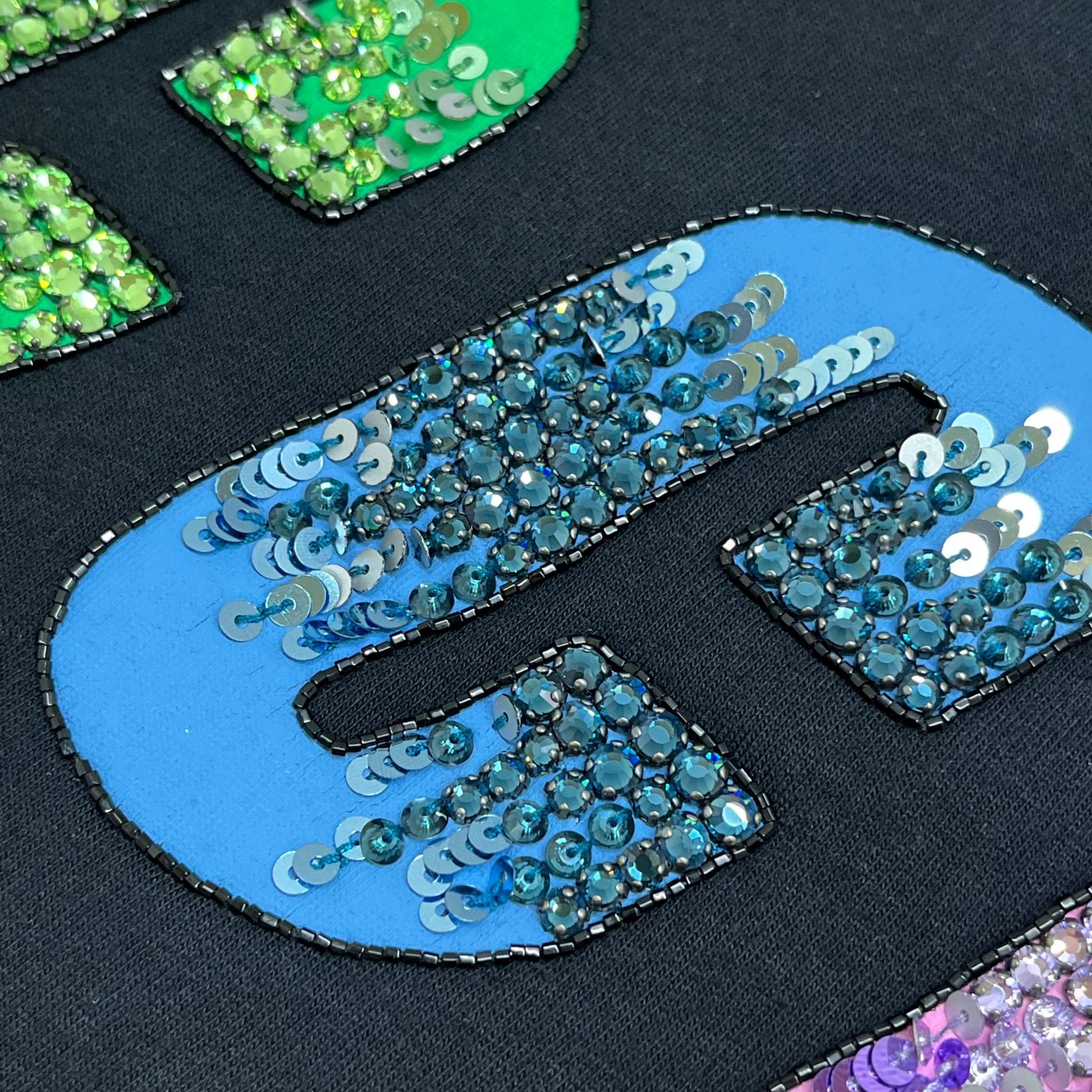 GUCCI スパンコール 黒 (S)