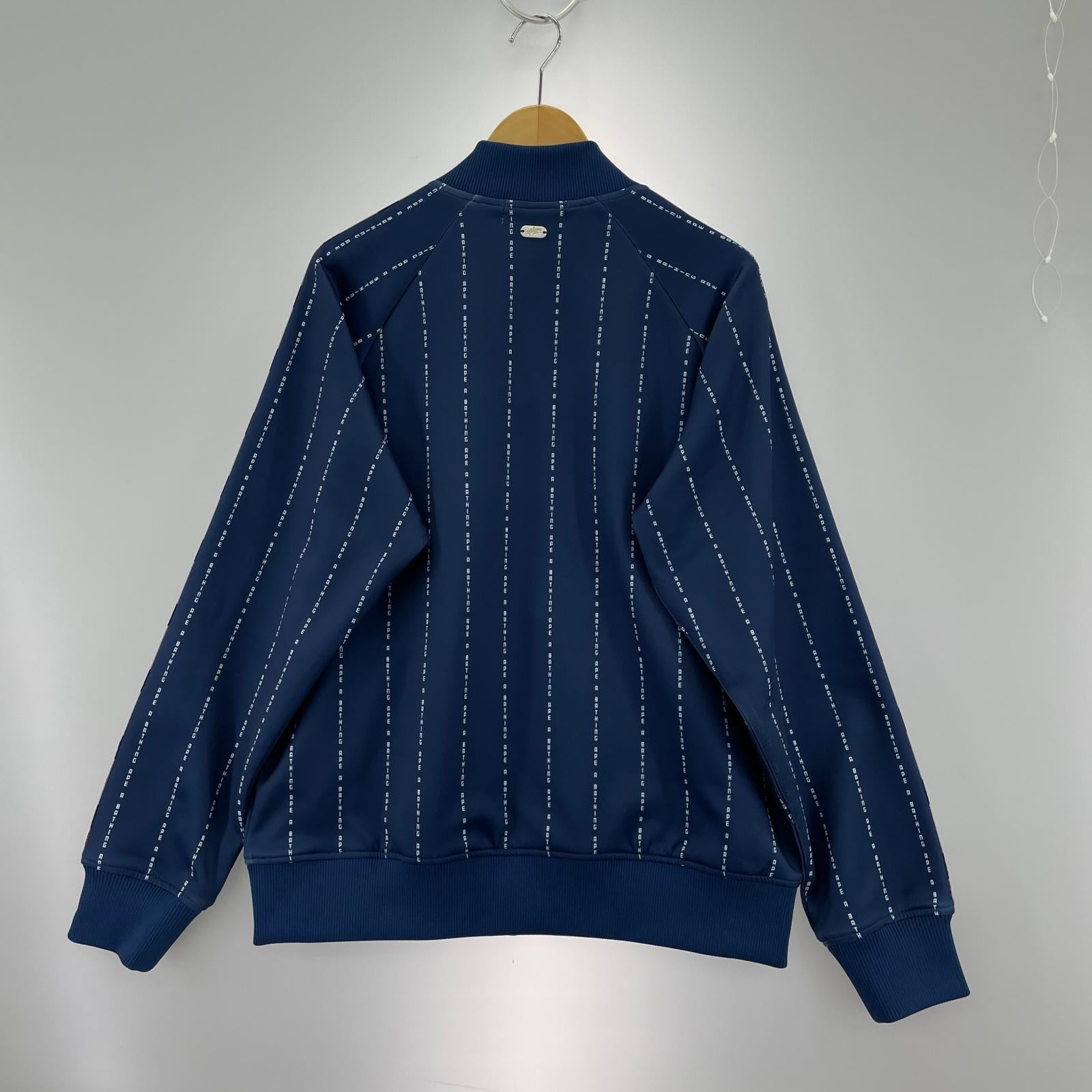 ジャケット ストライプジャケット 青 M M ブルー
