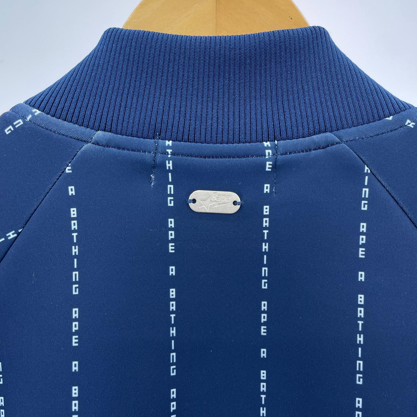 ジャケット ストライプジャケット 青 M M ブルー