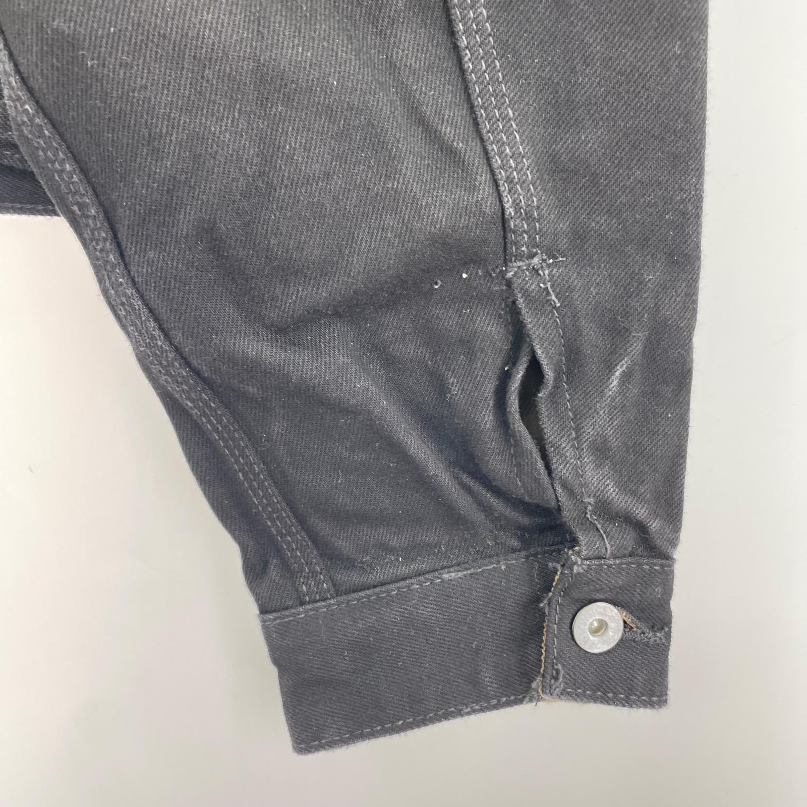 デニムジャケット YEEZY season6 denim flannel jacket 黒（S） S ブラック