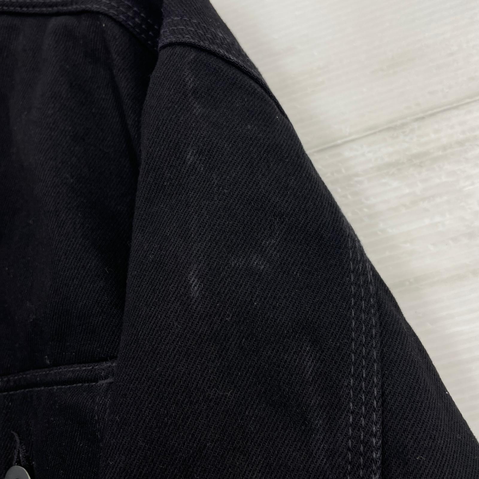 デニムジャケット YEEZY season6 denim flannel jacket 黒（S） S ブラック