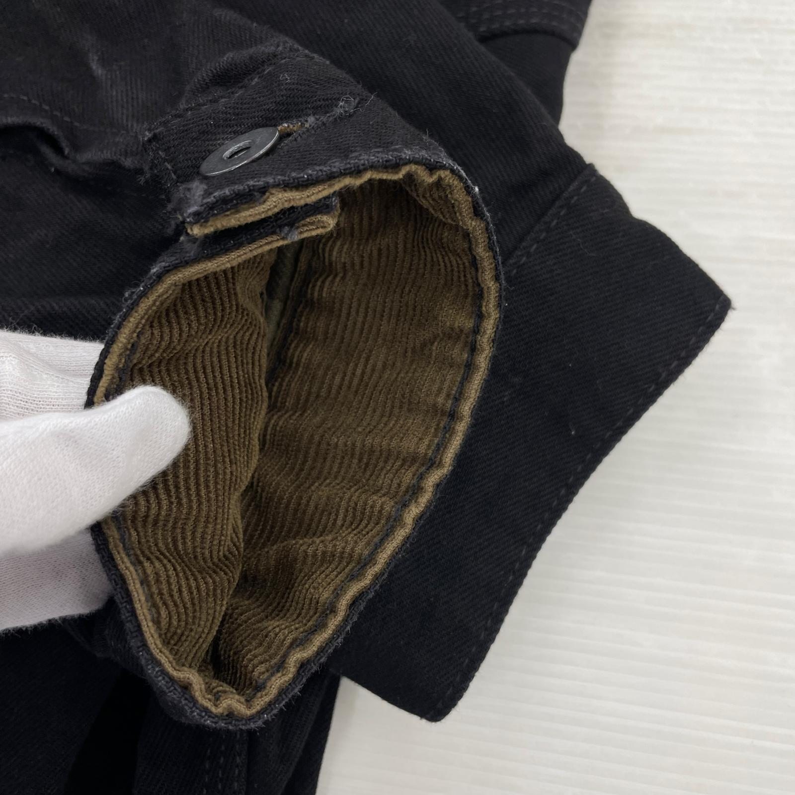 デニムジャケット YEEZY season6 denim flannel jacket 黒（S） S ブラック