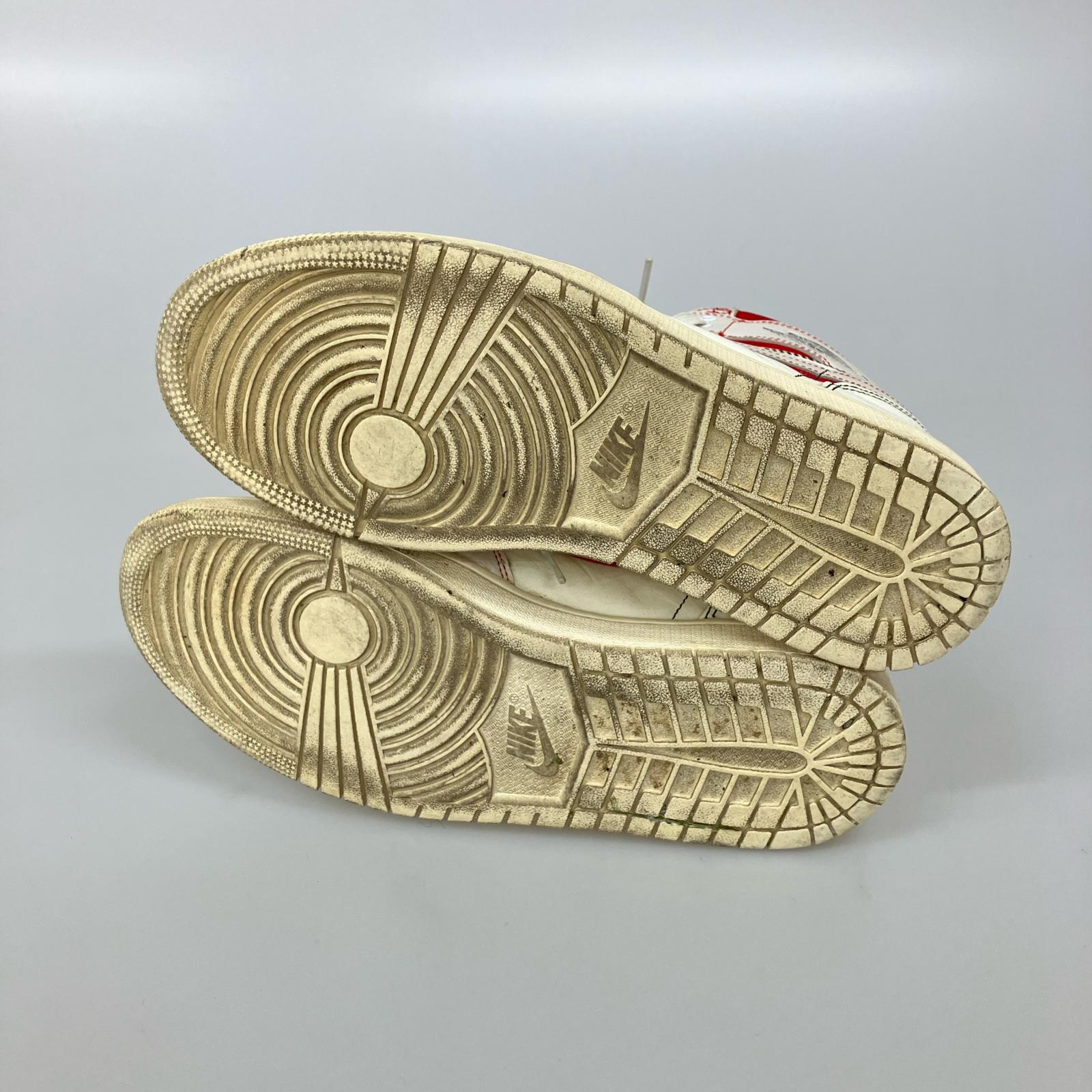 スニーカー AIR JORDAN 1 RETRO HI OG Sail University Red 555088-160 (29.0) 29cm (US11 UK10 1/2 EU48) ホワイト