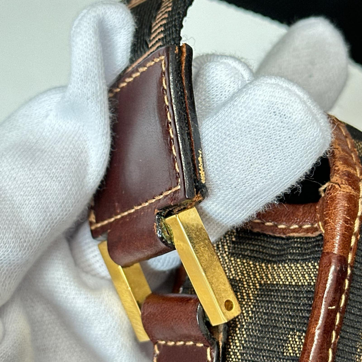 FENDI OLD 総柄 ショルダーバッグ 茶