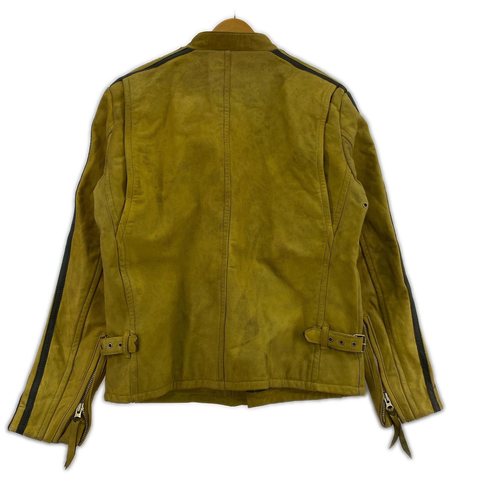 ジャケット シングルライダース イエロー M M
