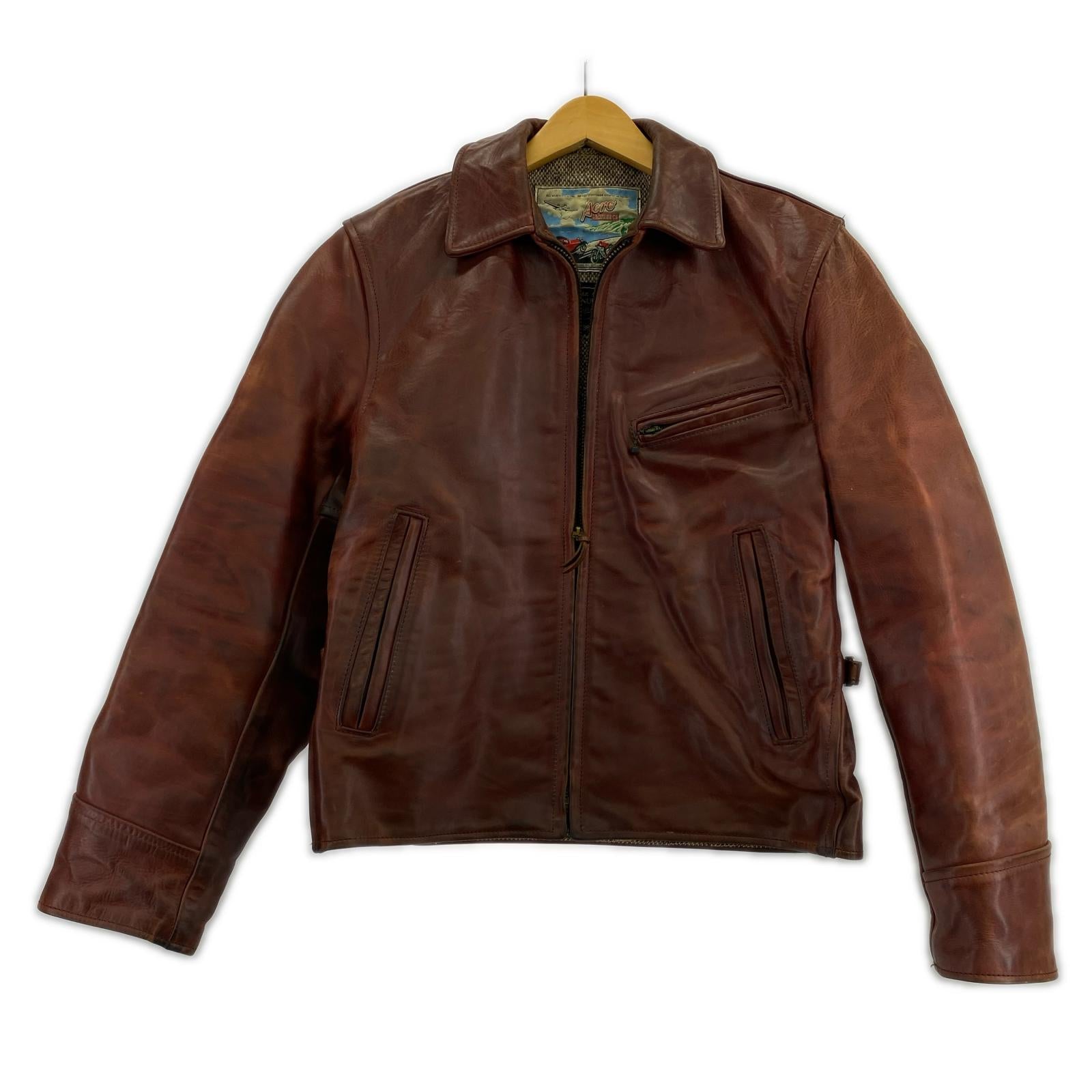 ジャケット Aero Leather ハイウェイマン ブラウン 36 36 ブラウン