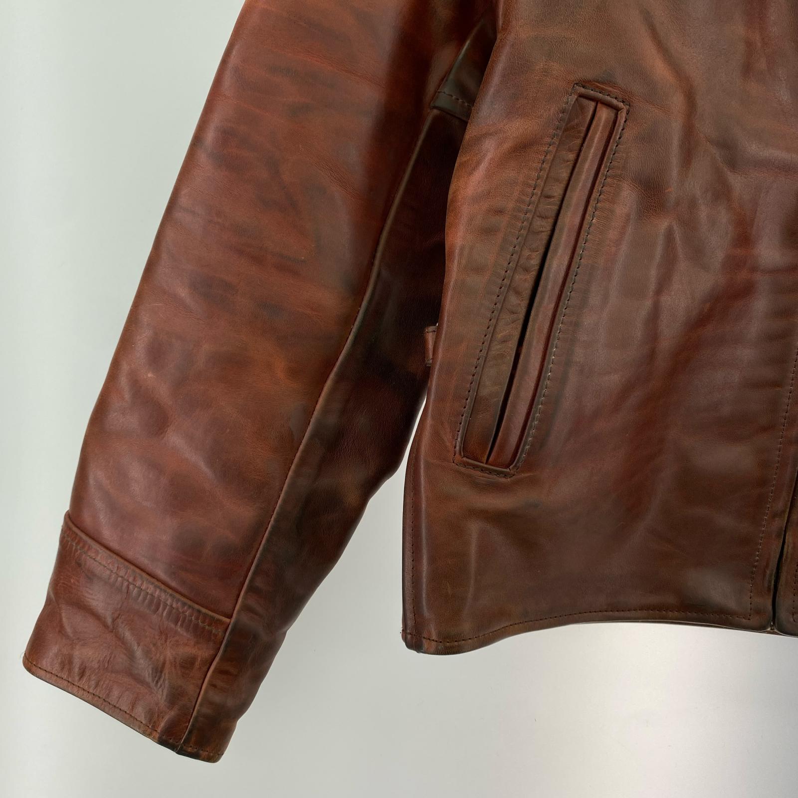 ジャケット Aero Leather ハイウェイマン ブラウン 36 36 ブラウン
