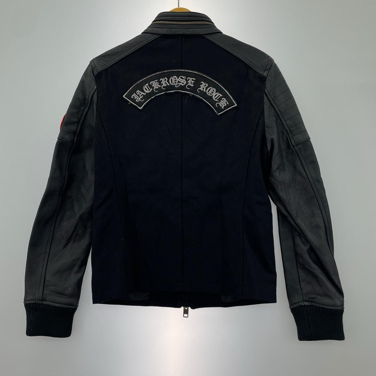 ライダースジャケット Jackrose ROLLING STONES 袖レザーライダース ブラック