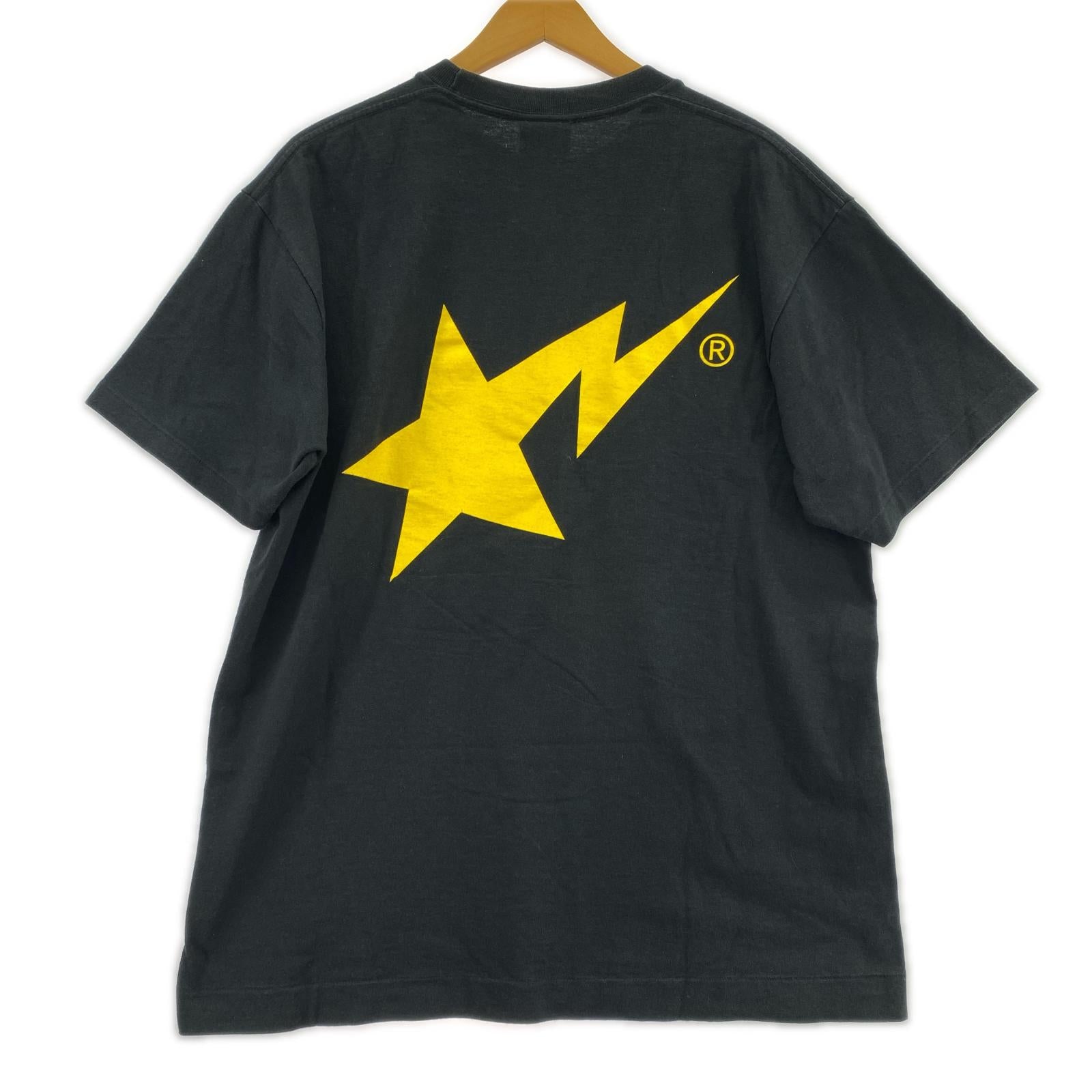 半袖Ｔシャツ ロゴ 黄 L ブラック