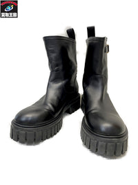 VERSACE ｻｲﾄﾞﾒﾃﾞｭｰｻ ﾚｻﾞｰﾌﾞｰﾂ 40 黒