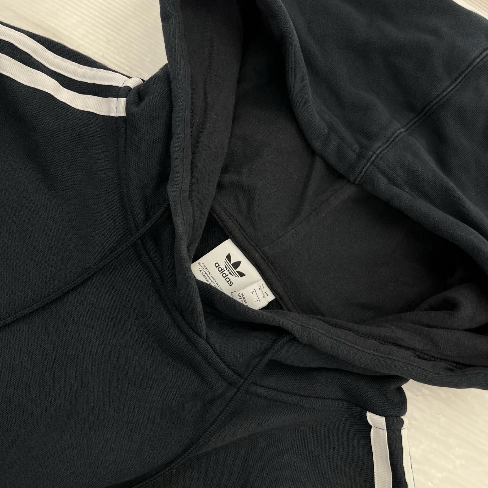 パーカー CROPPED HOOD BLK L ブラック