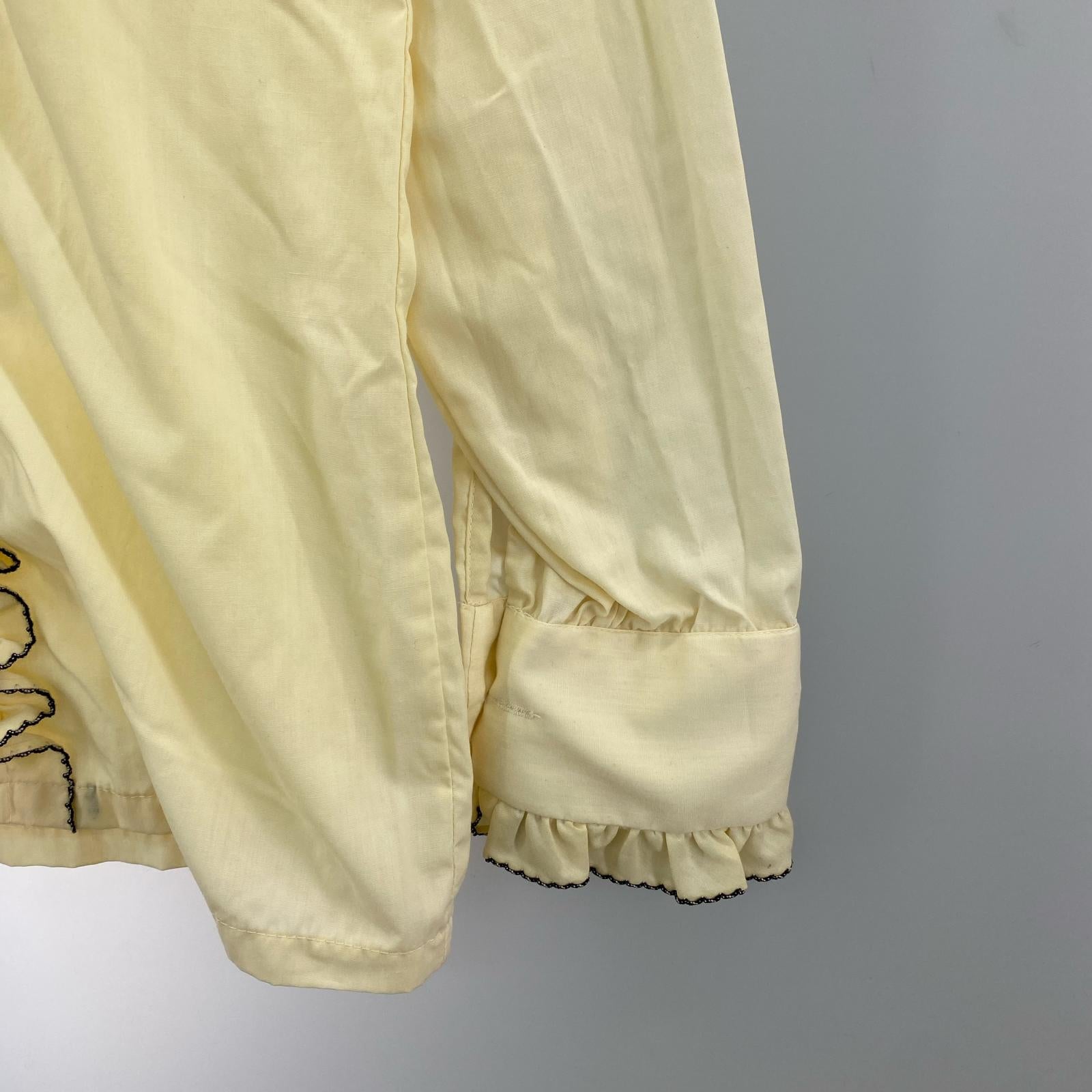 長袖シャツ 70s L＆M Fashions フリル L/Sシャツ イエロー イエロー