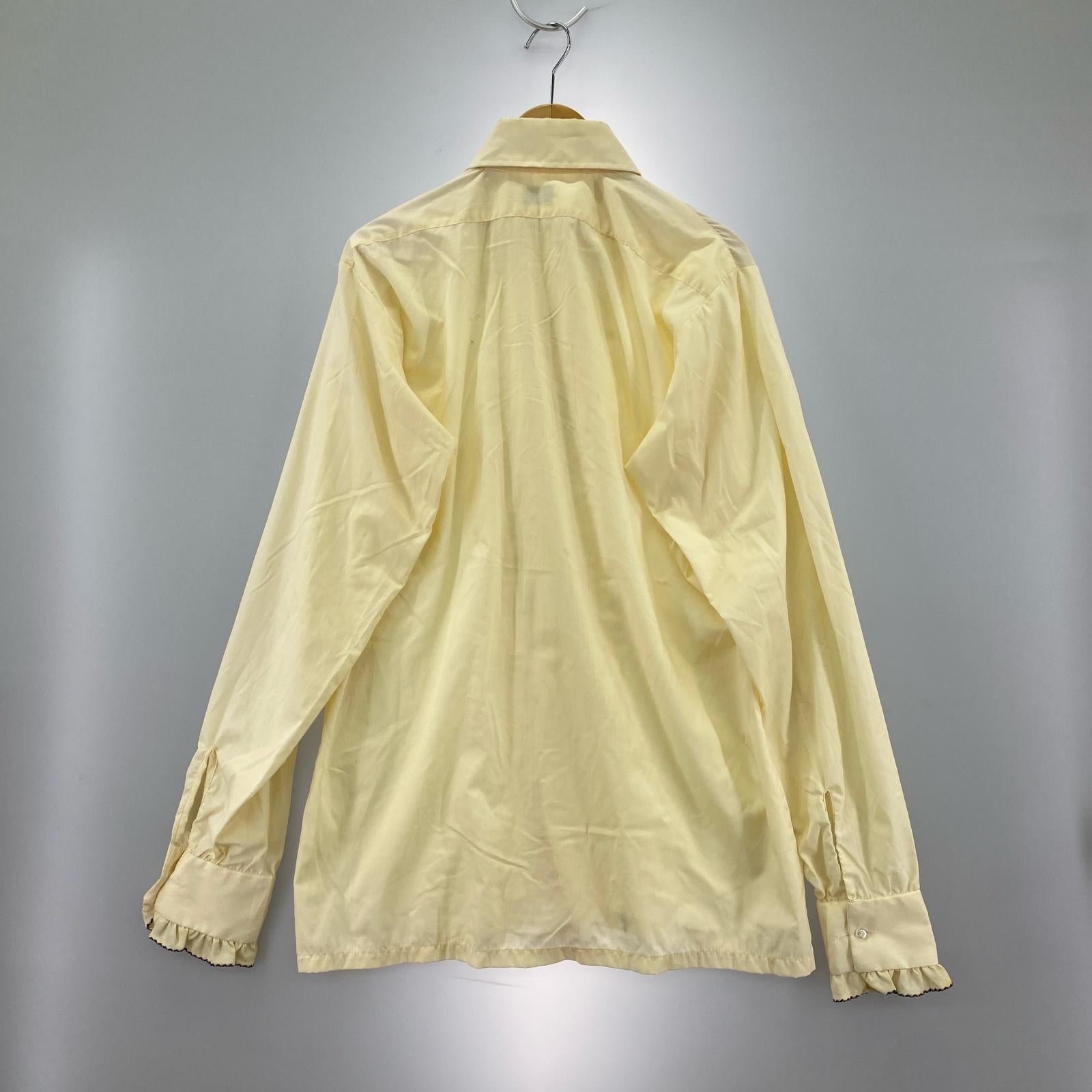 長袖シャツ 70s L＆M Fashions フリル L/Sシャツ イエロー イエロー